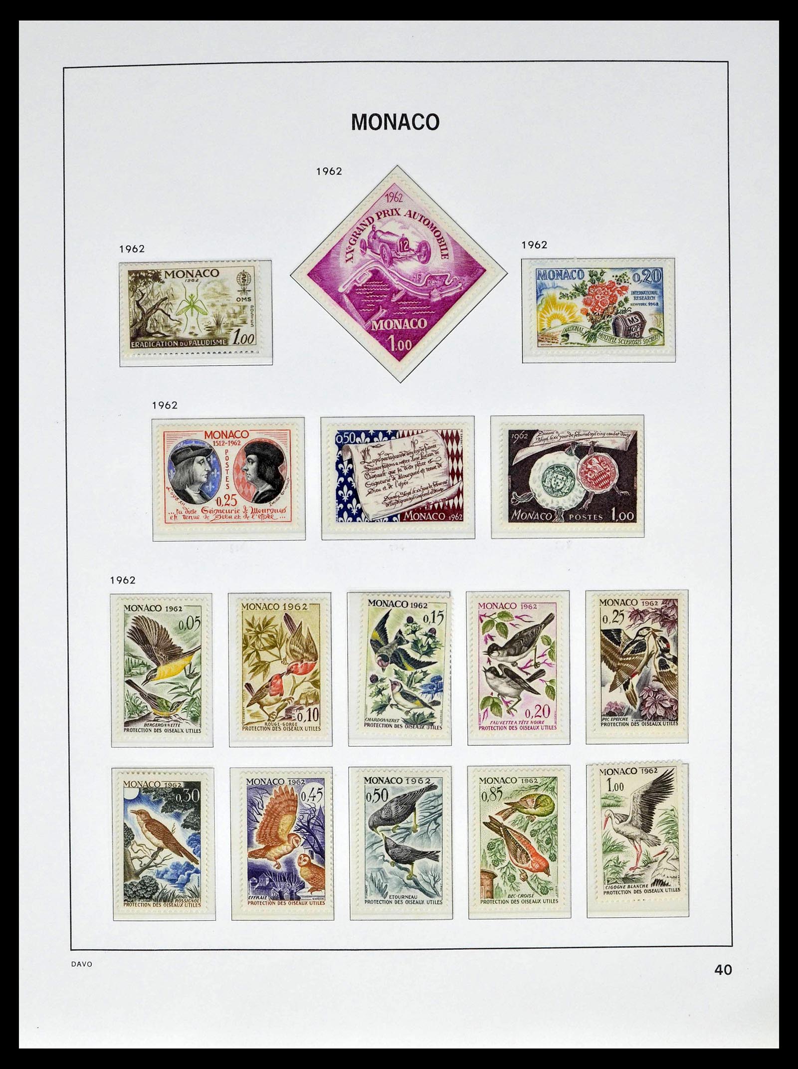 39110 0044 - Stamp collection 39110 Monaco complete 1885-1994.