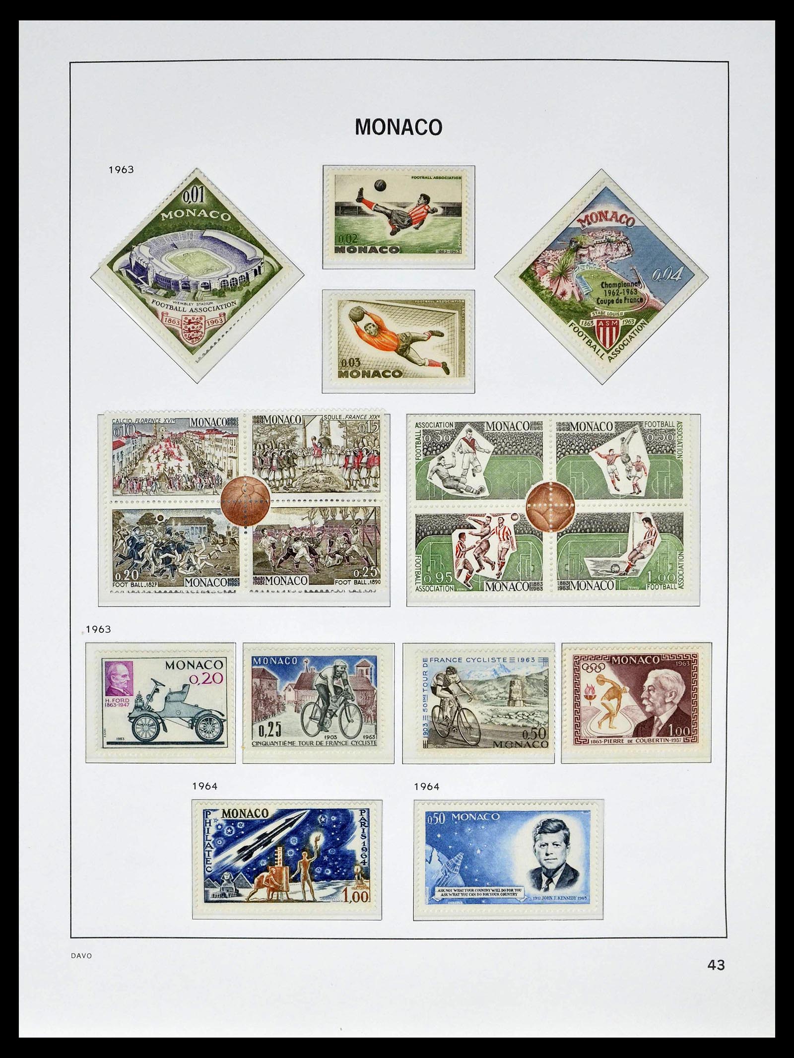 39110 0047 - Stamp collection 39110 Monaco complete 1885-1994.
