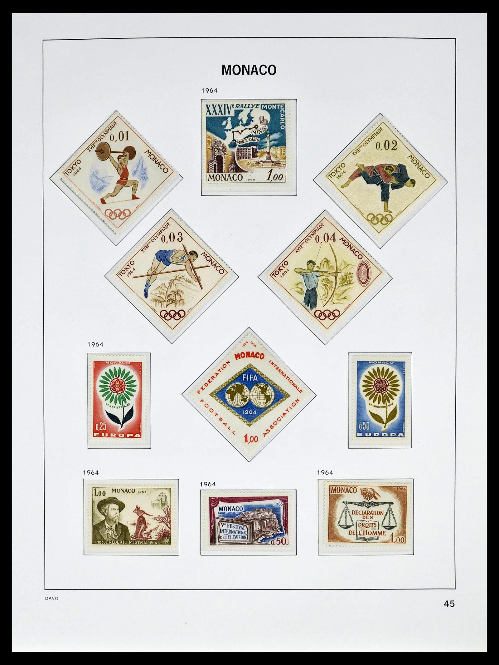 39110 0049 - Stamp collection 39110 Monaco complete 1885-1994.