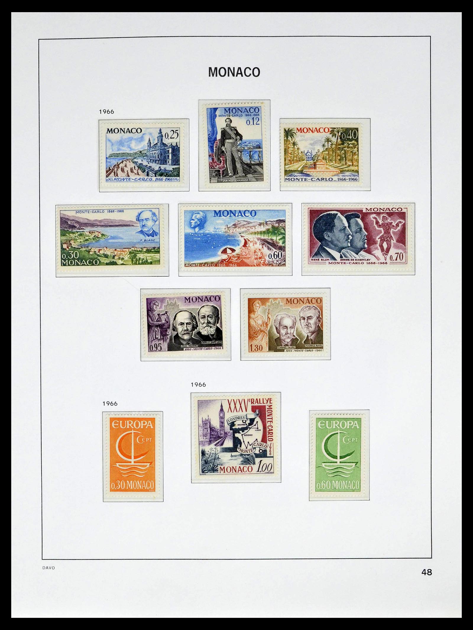 39110 0052 - Stamp collection 39110 Monaco complete 1885-1994.