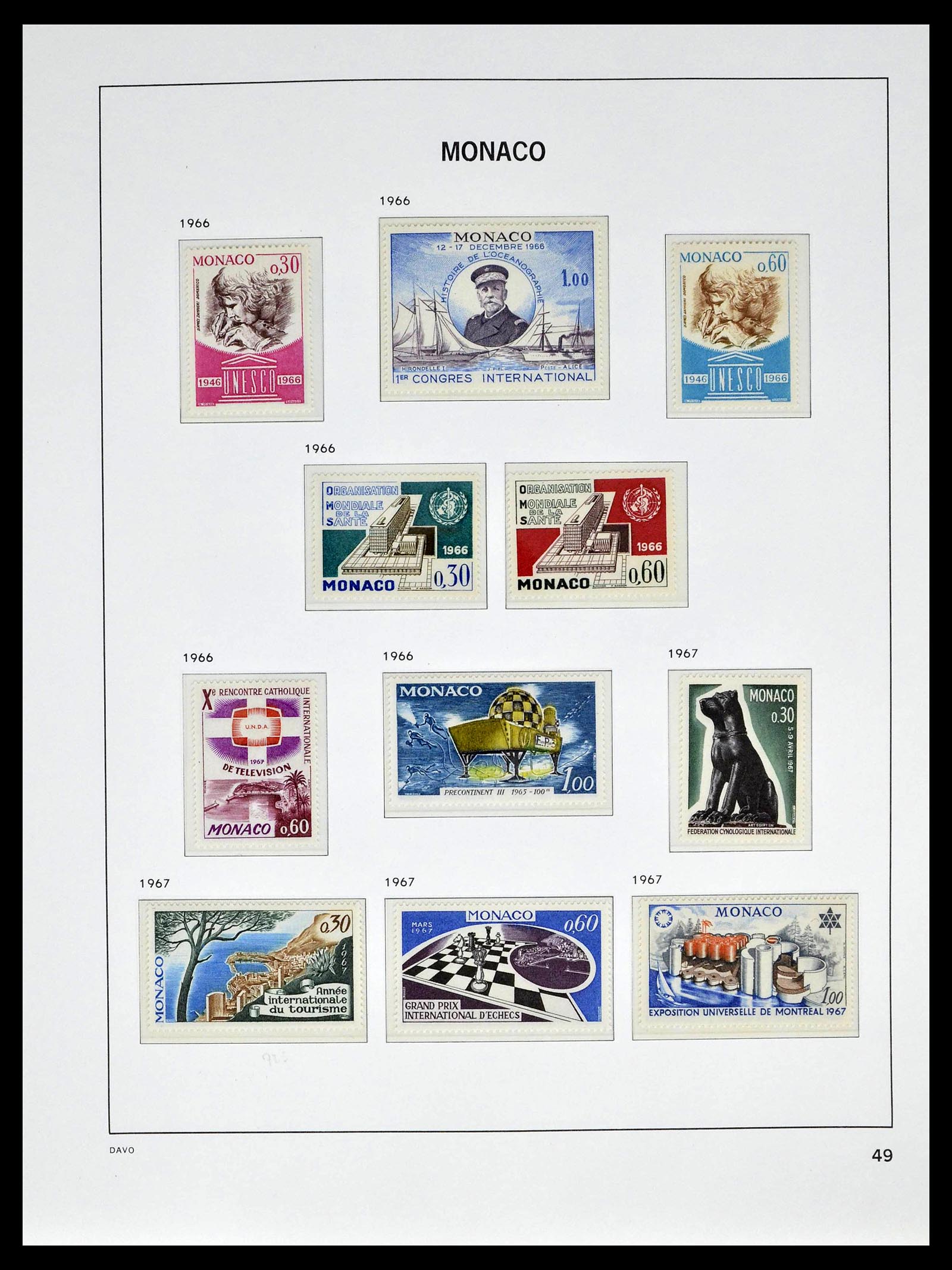 39110 0053 - Stamp collection 39110 Monaco complete 1885-1994.