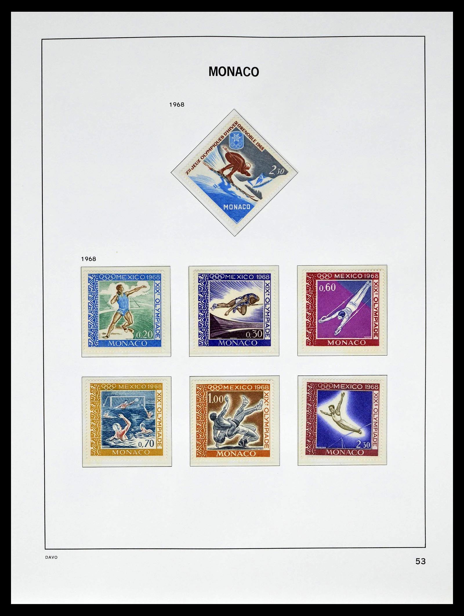 39110 0057 - Stamp collection 39110 Monaco complete 1885-1994.