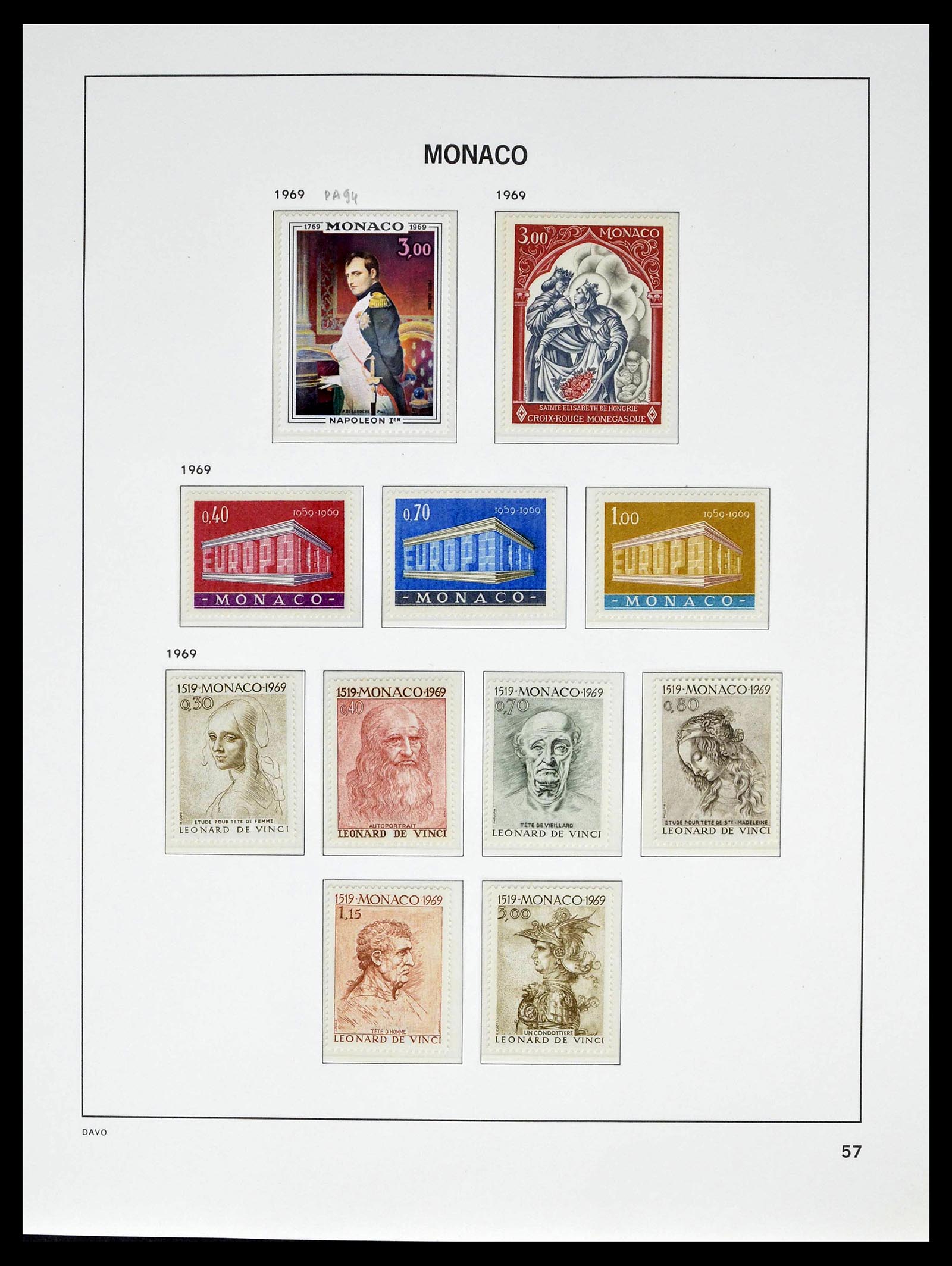39110 0061 - Stamp collection 39110 Monaco complete 1885-1994.