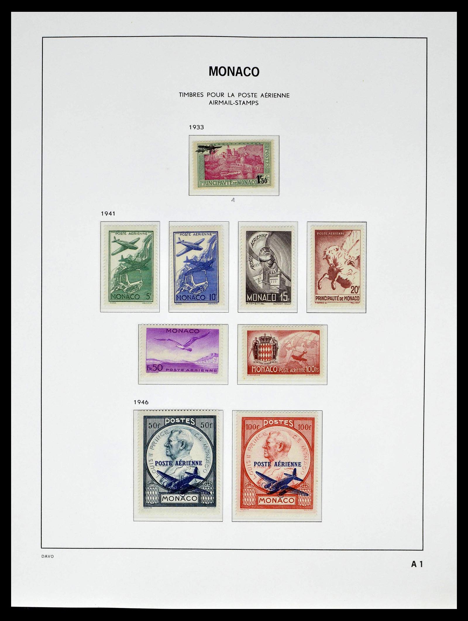 39110 0062 - Stamp collection 39110 Monaco complete 1885-1994.