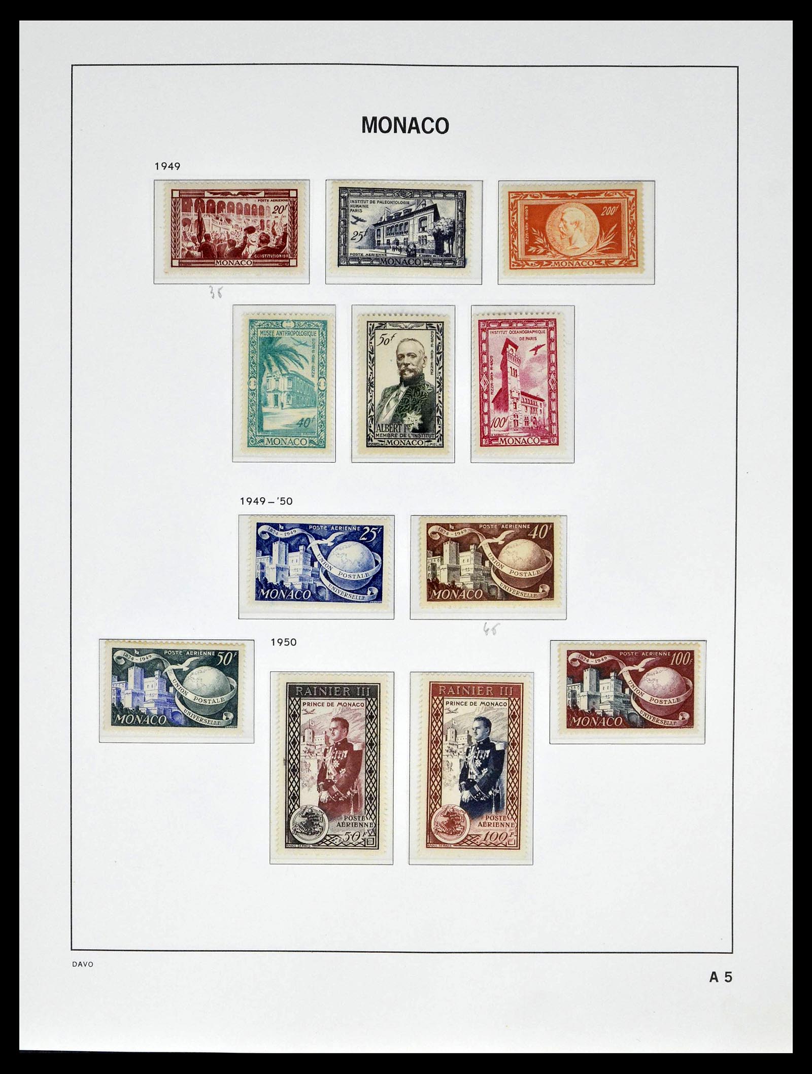 39110 0066 - Stamp collection 39110 Monaco complete 1885-1994.