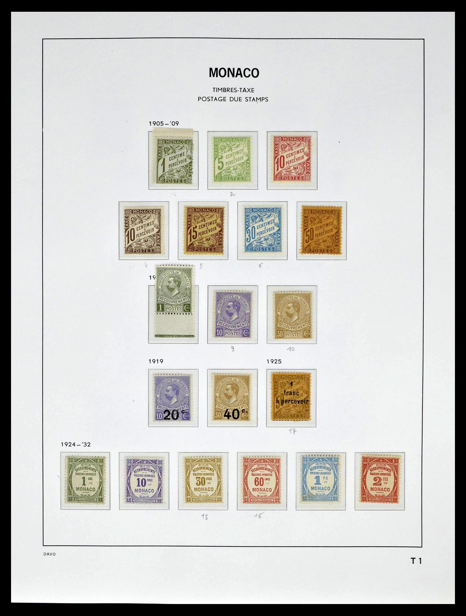 39110 0071 - Stamp collection 39110 Monaco complete 1885-1994.