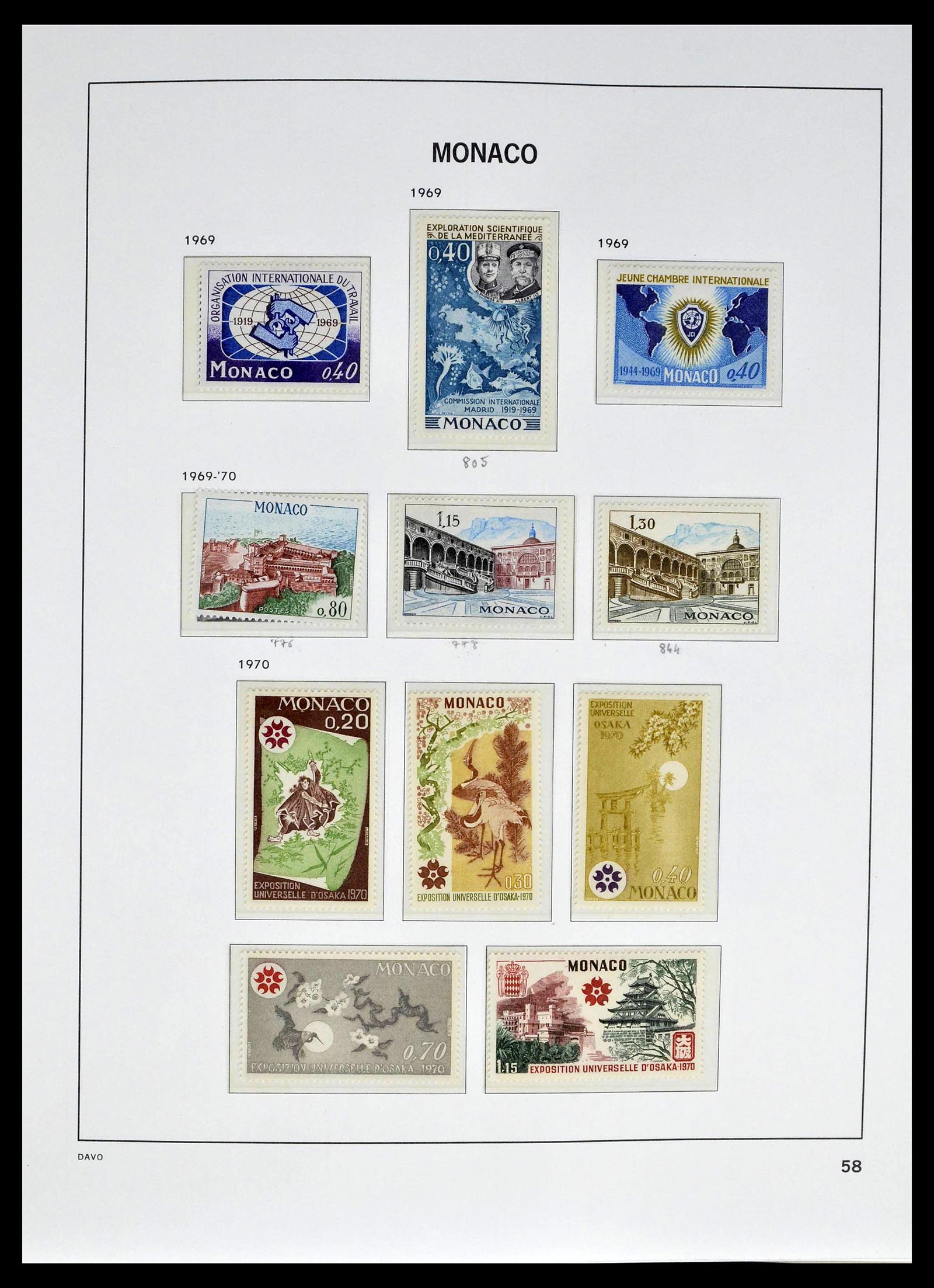 39110 0084 - Stamp collection 39110 Monaco complete 1885-1994.