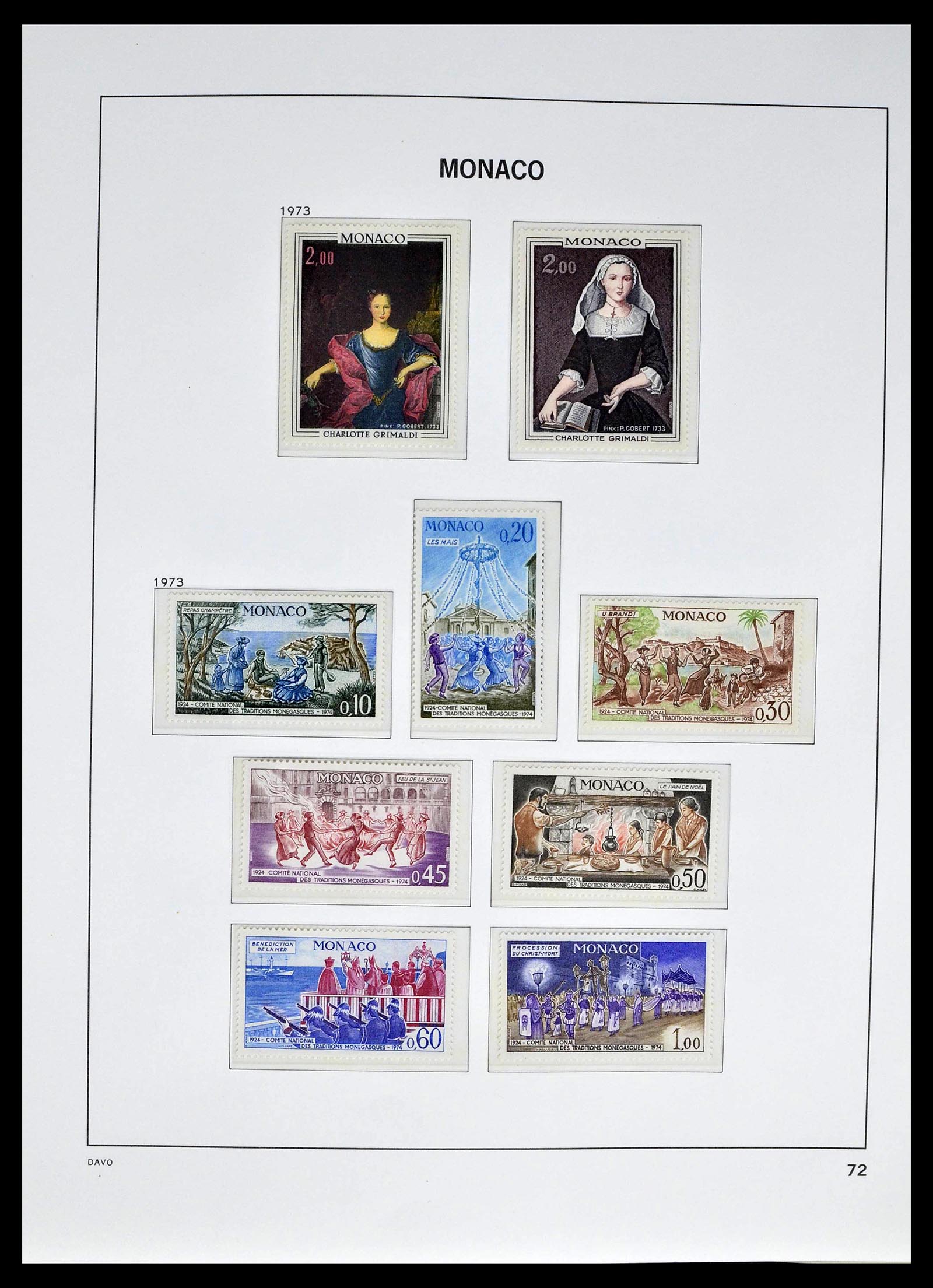 39110 0098 - Stamp collection 39110 Monaco complete 1885-1994.