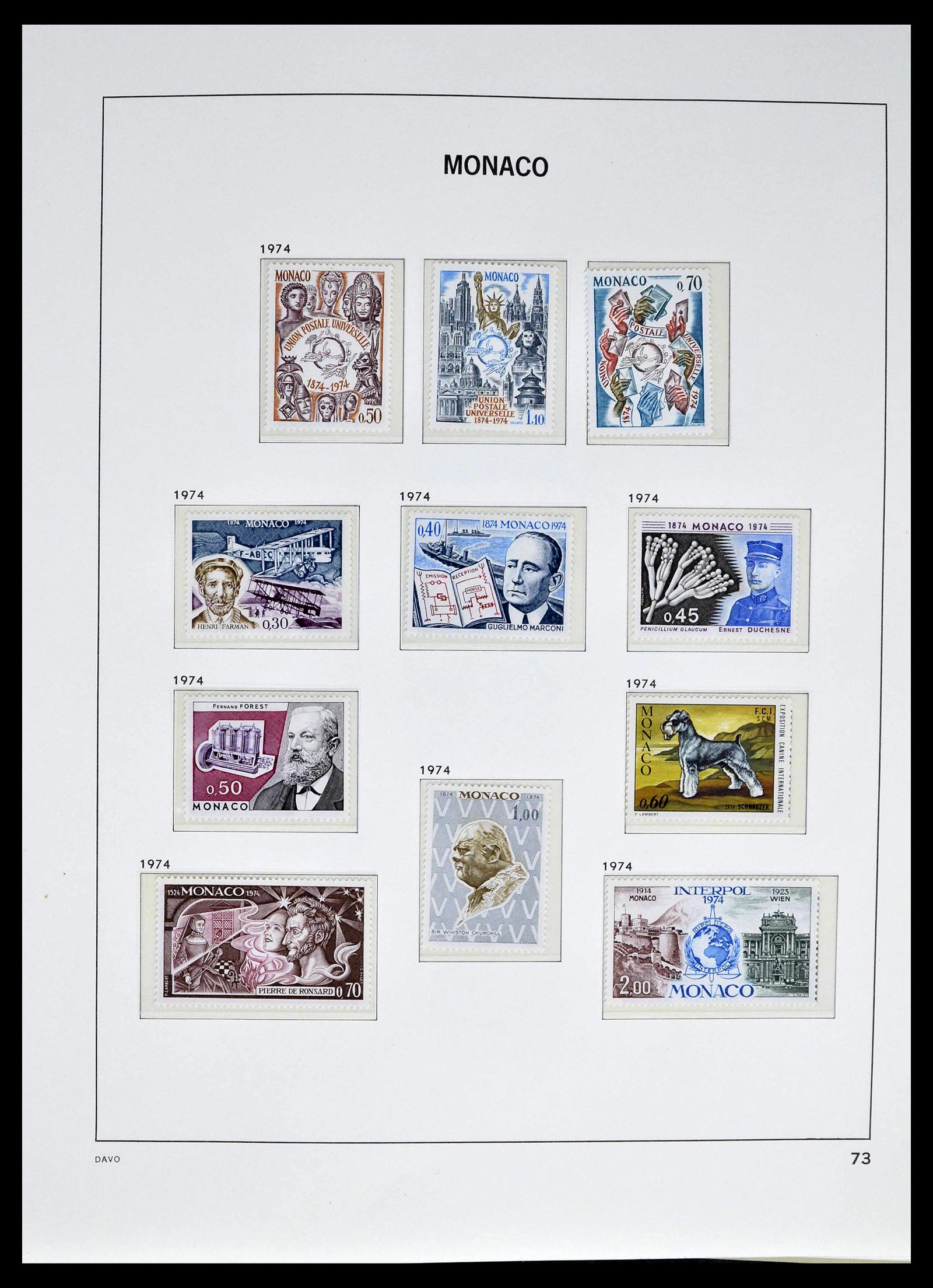 39110 0099 - Stamp collection 39110 Monaco complete 1885-1994.