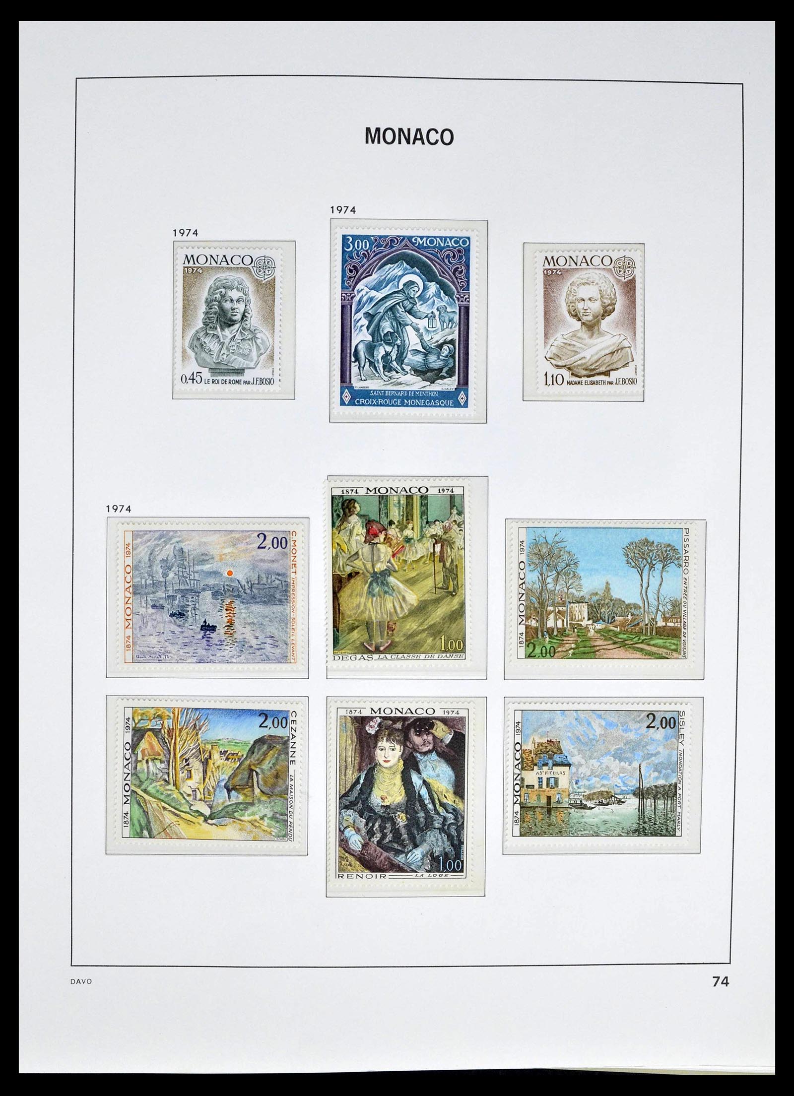 39110 0100 - Stamp collection 39110 Monaco complete 1885-1994.