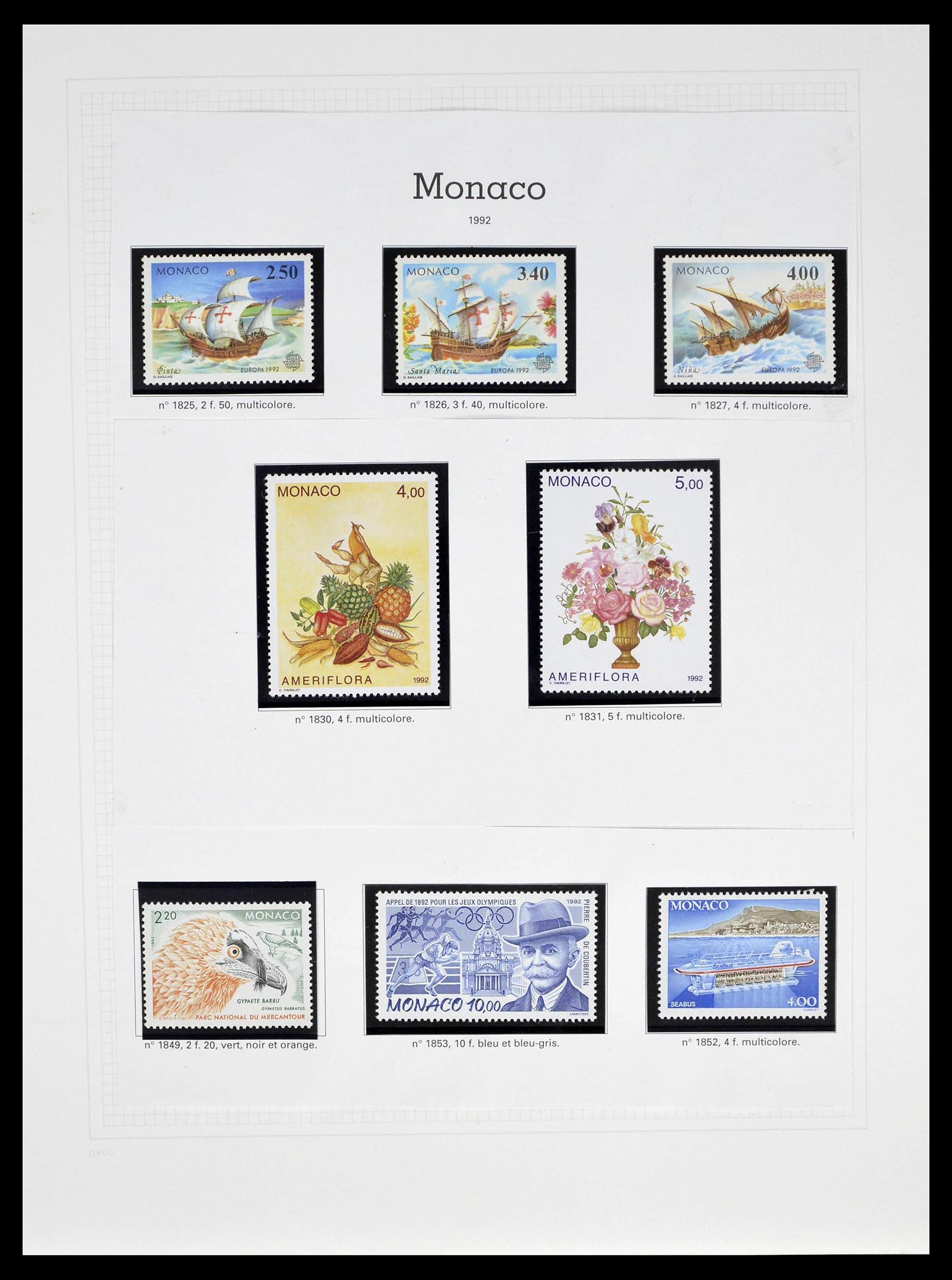 39110 0201 - Stamp collection 39110 Monaco complete 1885-1994.