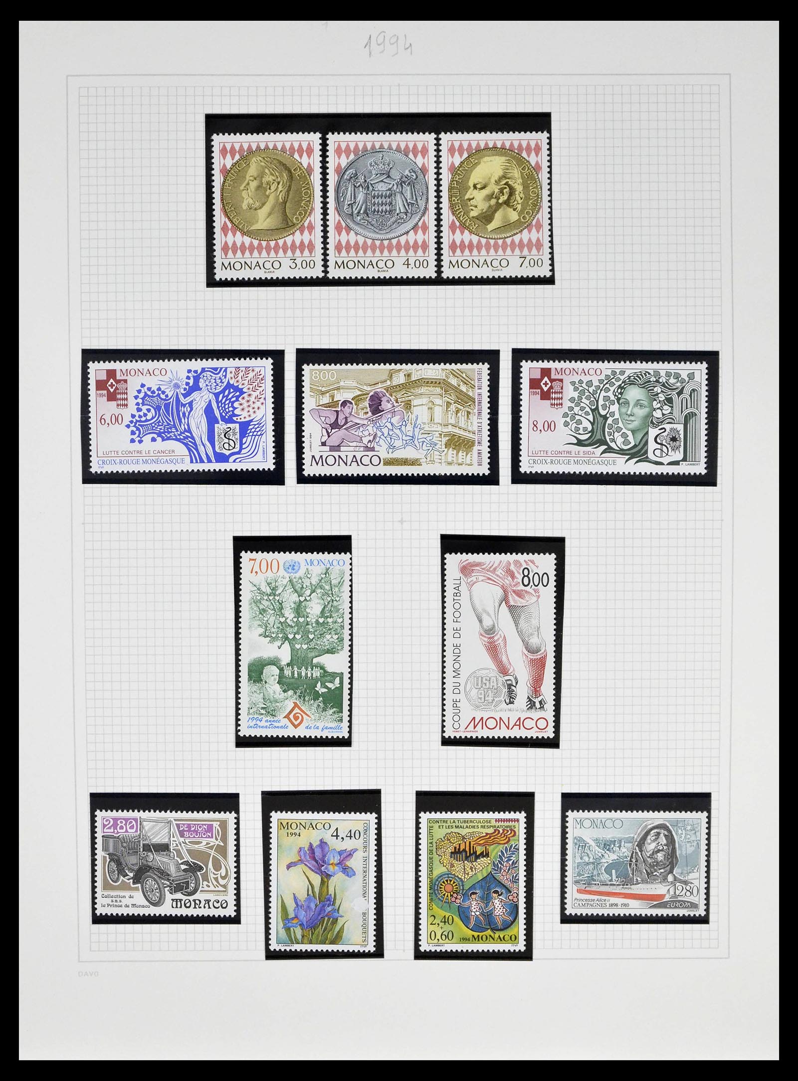 39110 0203 - Stamp collection 39110 Monaco complete 1885-1994.