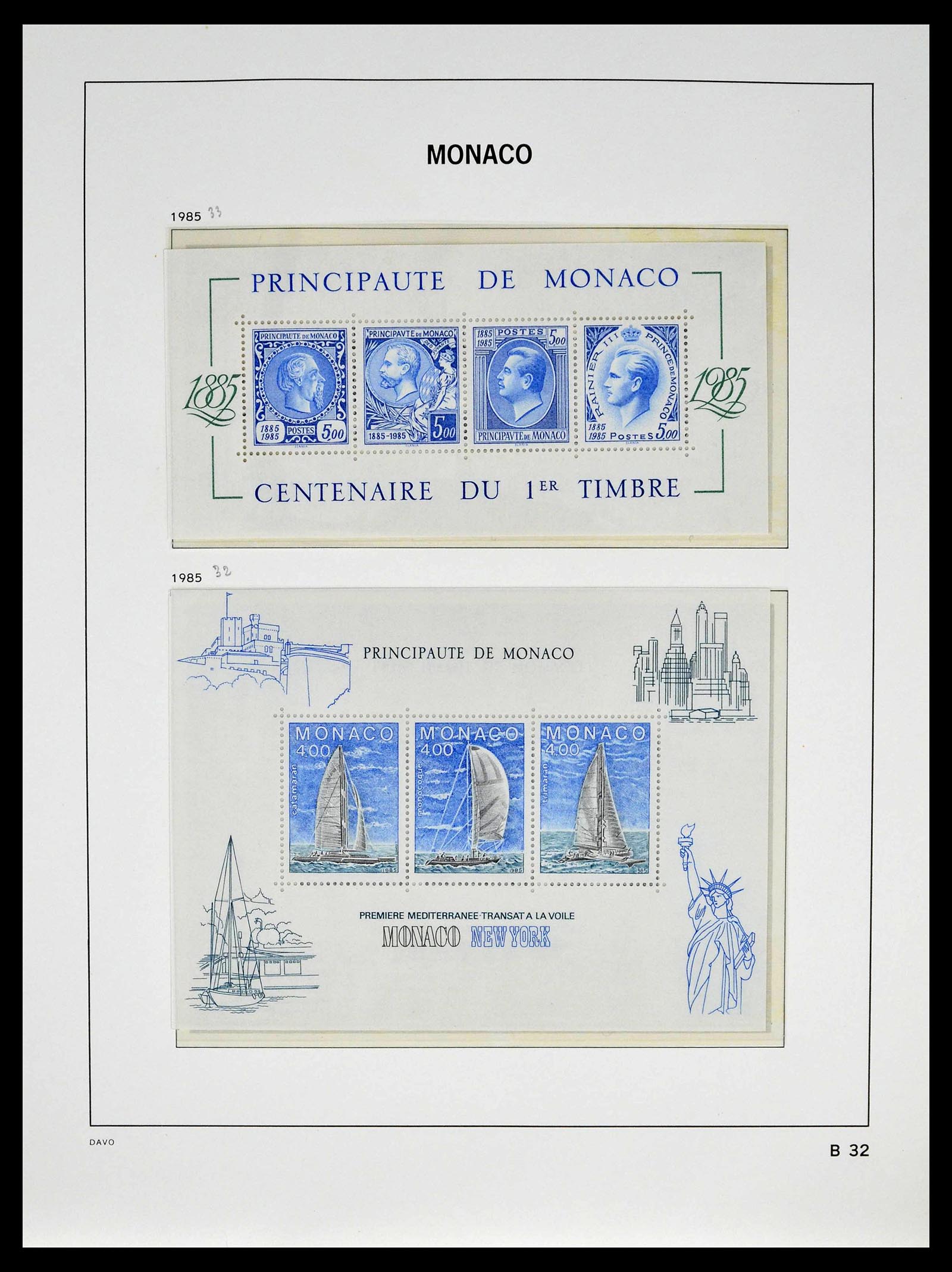 39110 0219 - Stamp collection 39110 Monaco complete 1885-1994.