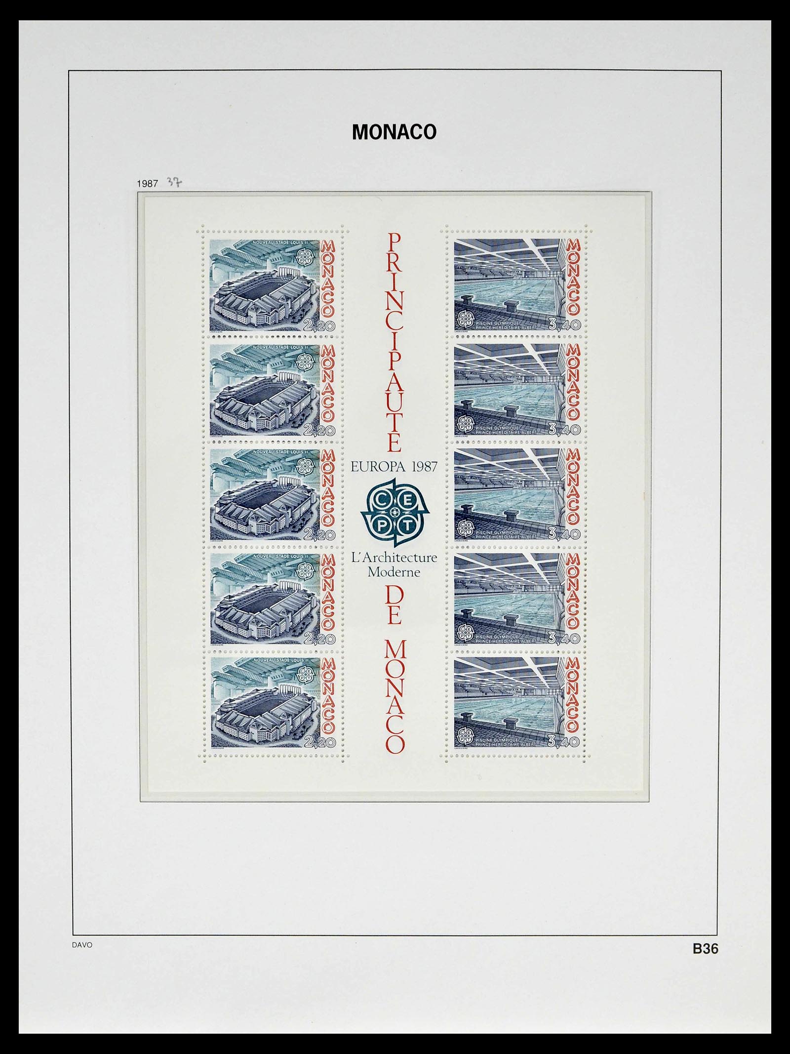 39110 0223 - Stamp collection 39110 Monaco complete 1885-1994.