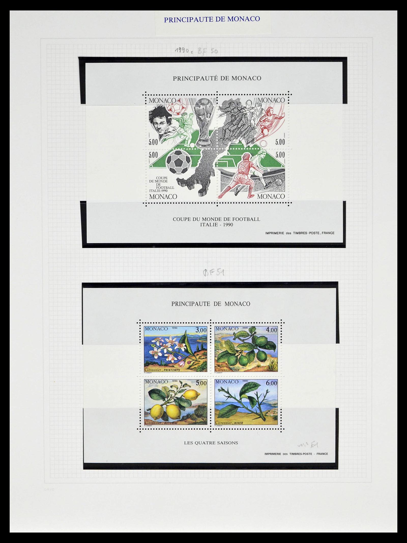 39110 0234 - Stamp collection 39110 Monaco complete 1885-1994.