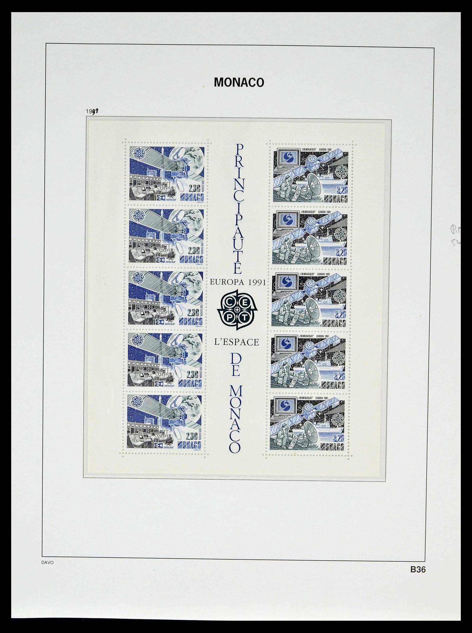 39110 0235 - Stamp collection 39110 Monaco complete 1885-1994.