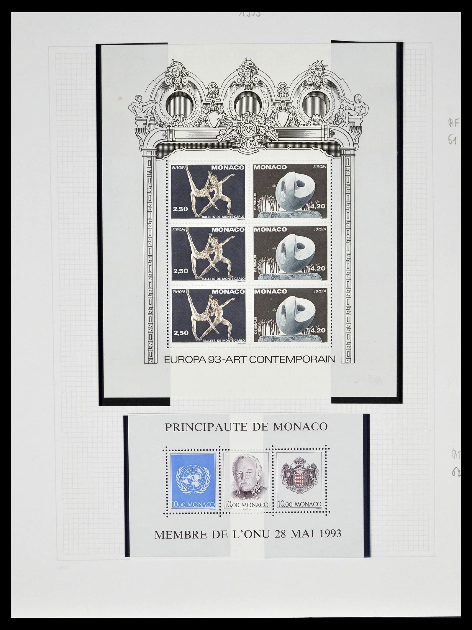 39110 0240 - Stamp collection 39110 Monaco complete 1885-1994.