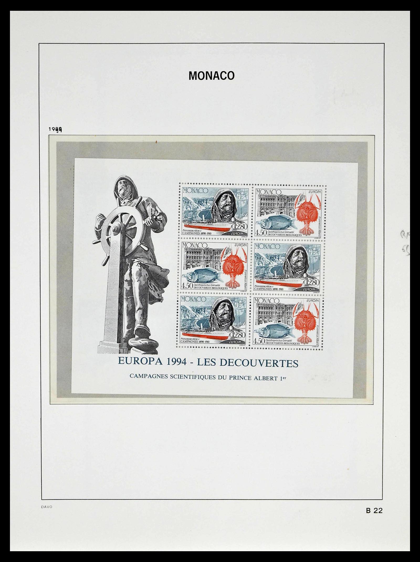 39110 0242 - Stamp collection 39110 Monaco complete 1885-1994.