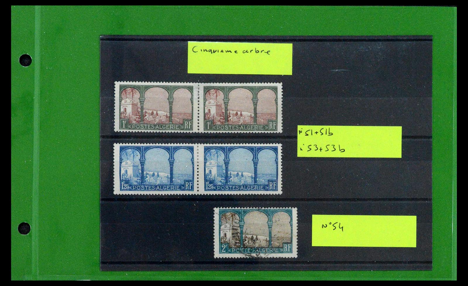 39114 0002 - Postzegelverzameling 39114 Algerije variëteiten 1926-1950.
