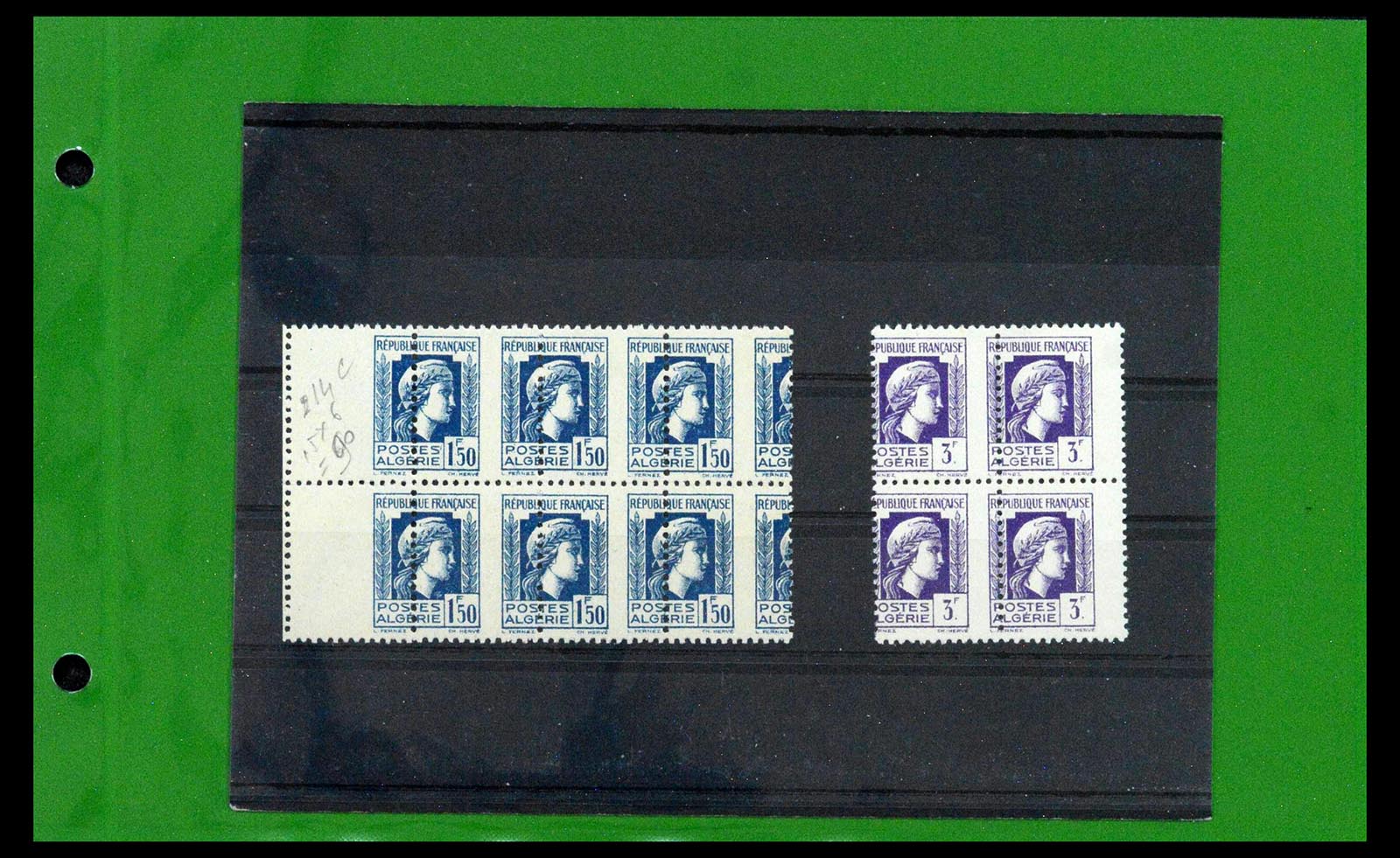 39114 0005 - Postzegelverzameling 39114 Algerije variëteiten 1926-1950.