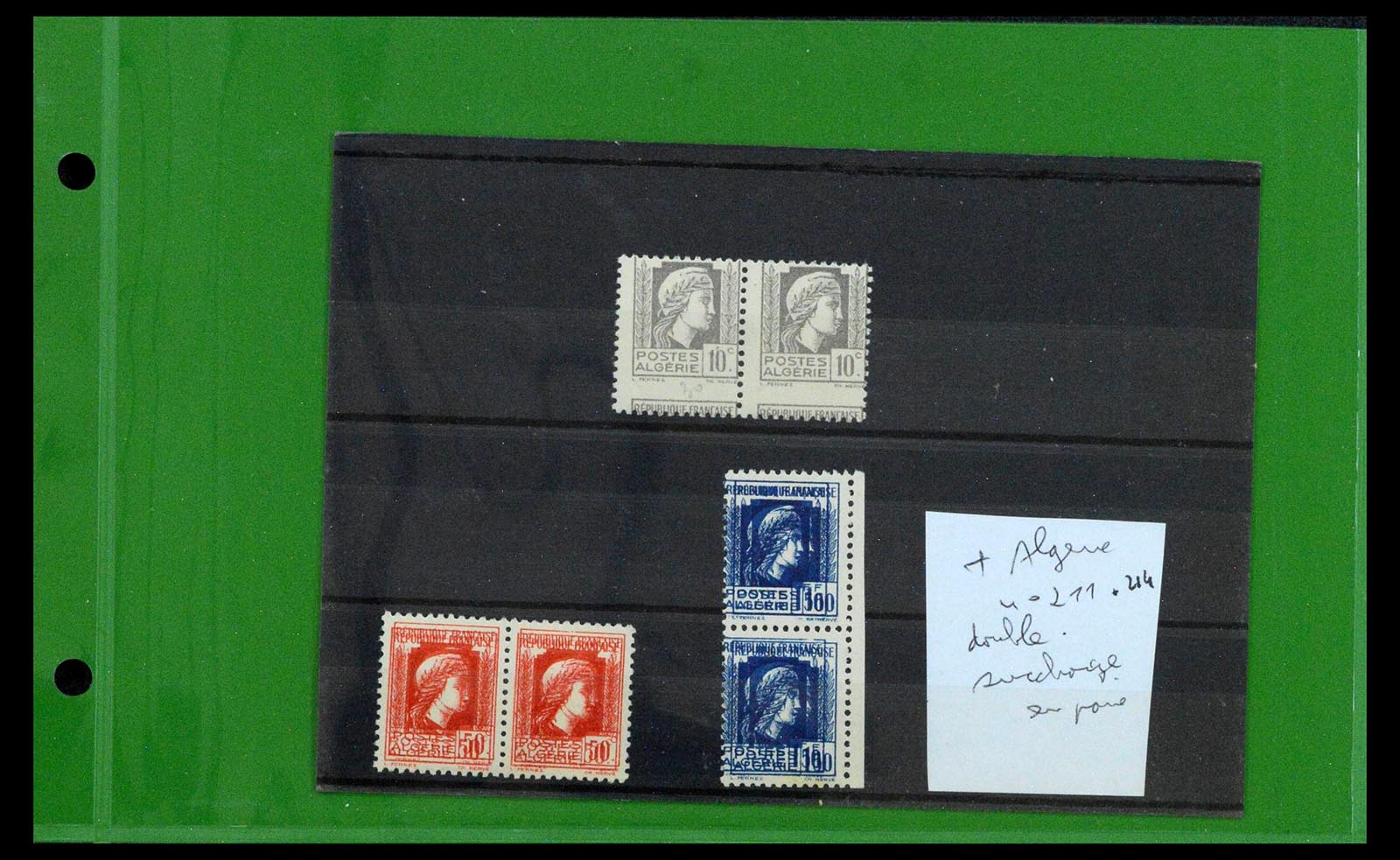 39114 0006 - Postzegelverzameling 39114 Algerije variëteiten 1926-1950.