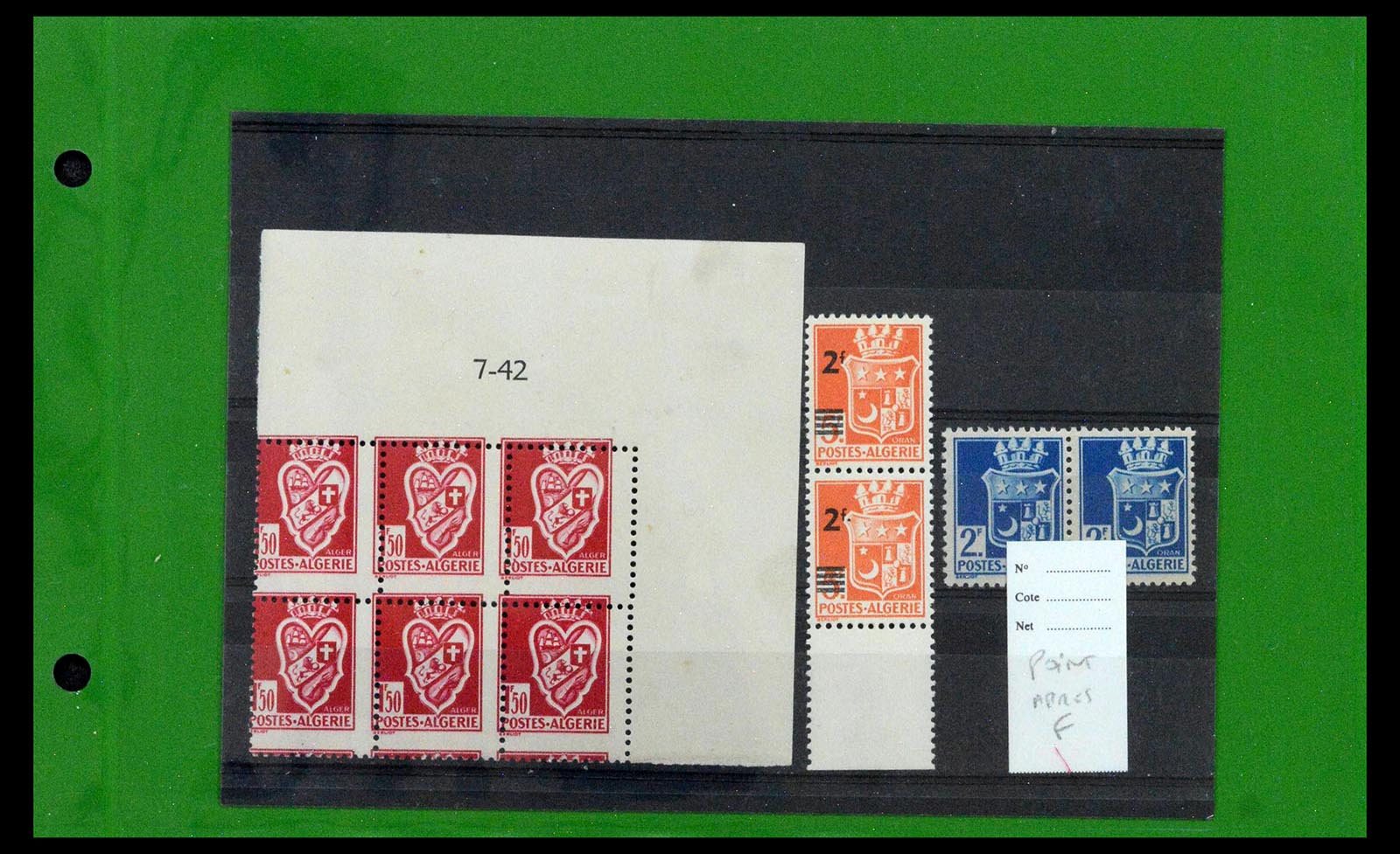 39114 0007 - Postzegelverzameling 39114 Algerije variëteiten 1926-1950.