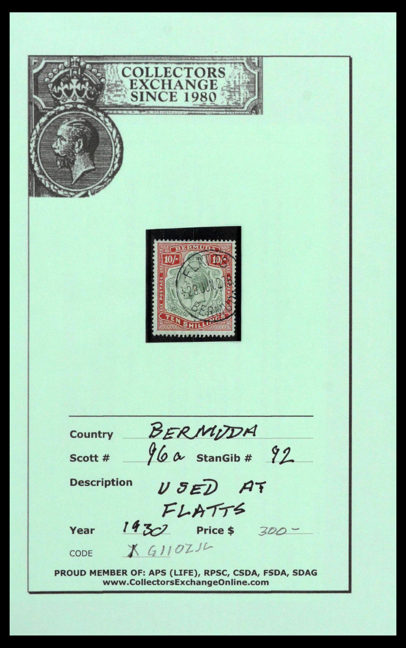 39118 0006 - Postzegelverzameling 39118 Bermuda 1875-1953.
