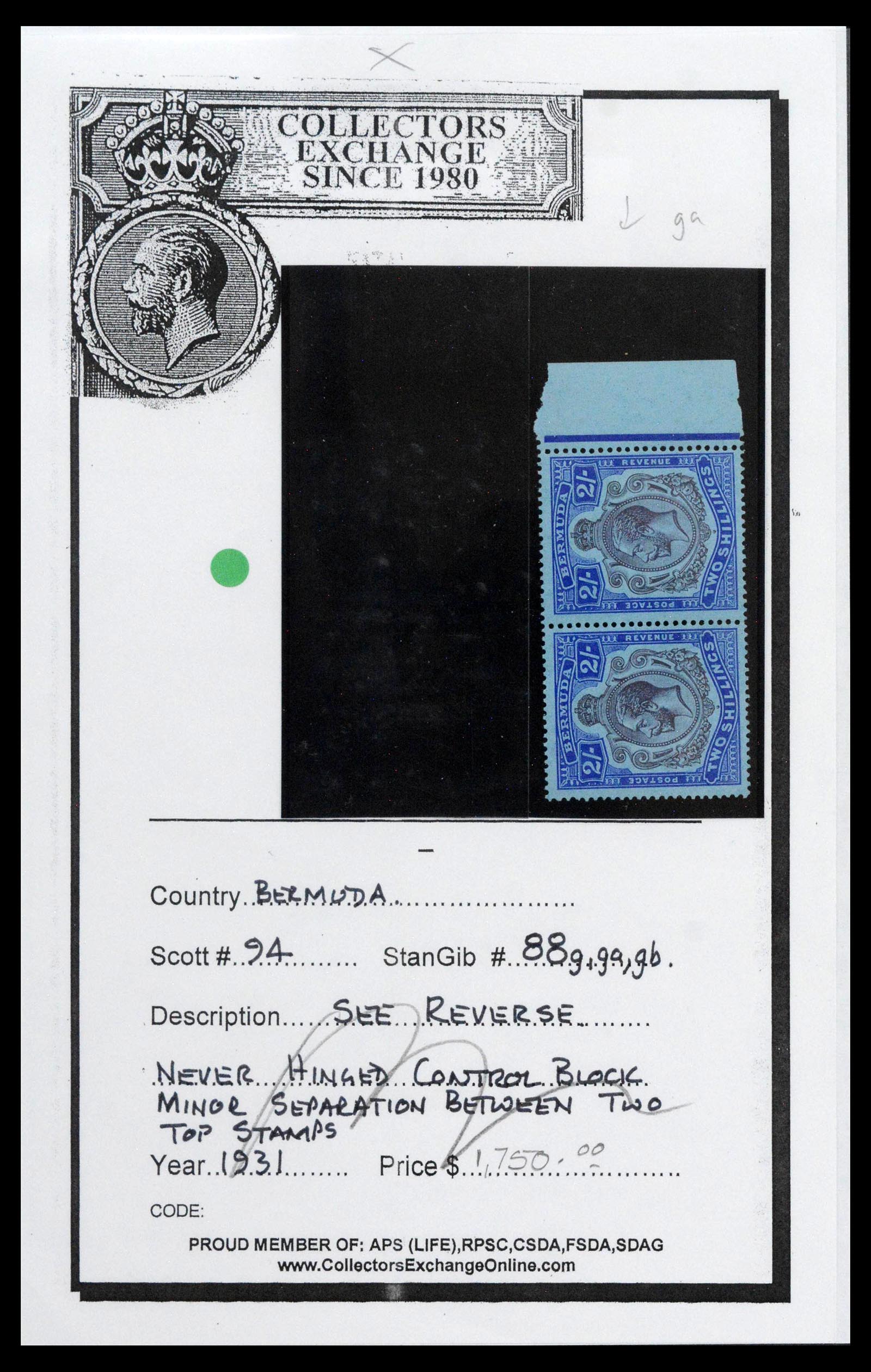 39118 0010 - Postzegelverzameling 39118 Bermuda 1875-1953.