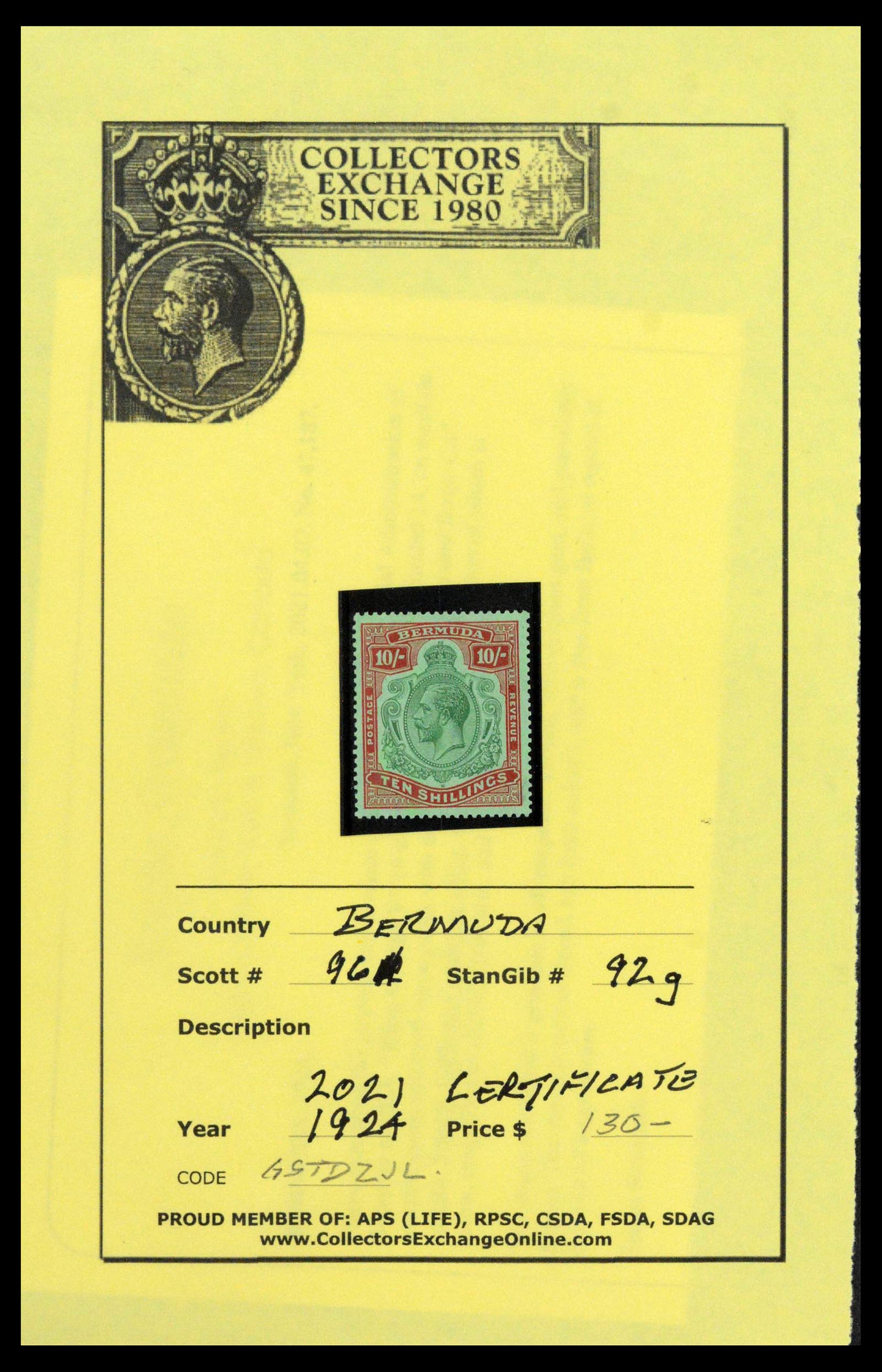 39118 0015 - Postzegelverzameling 39118 Bermuda 1875-1953.