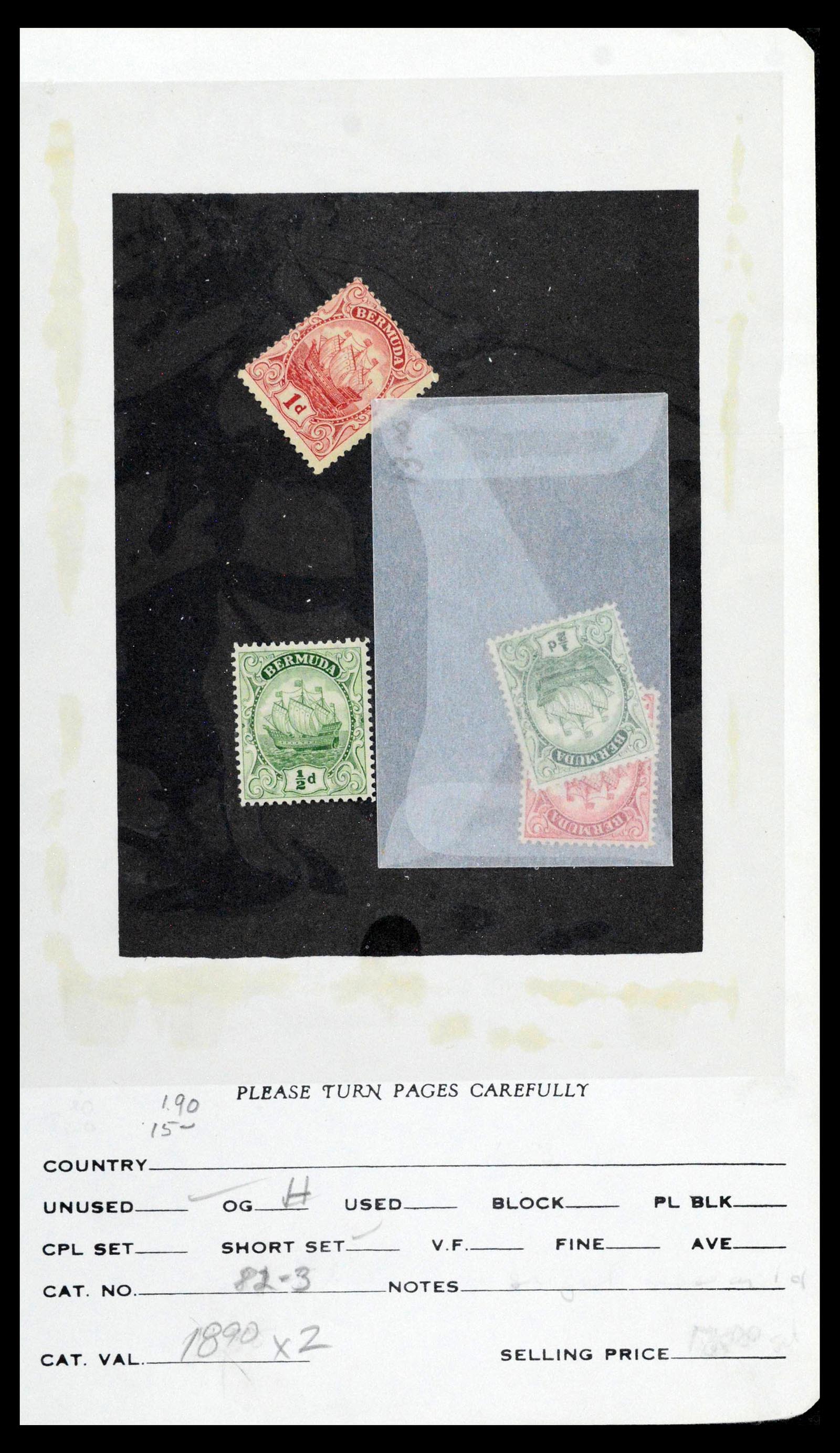 39118 0055 - Postzegelverzameling 39118 Bermuda 1875-1953.
