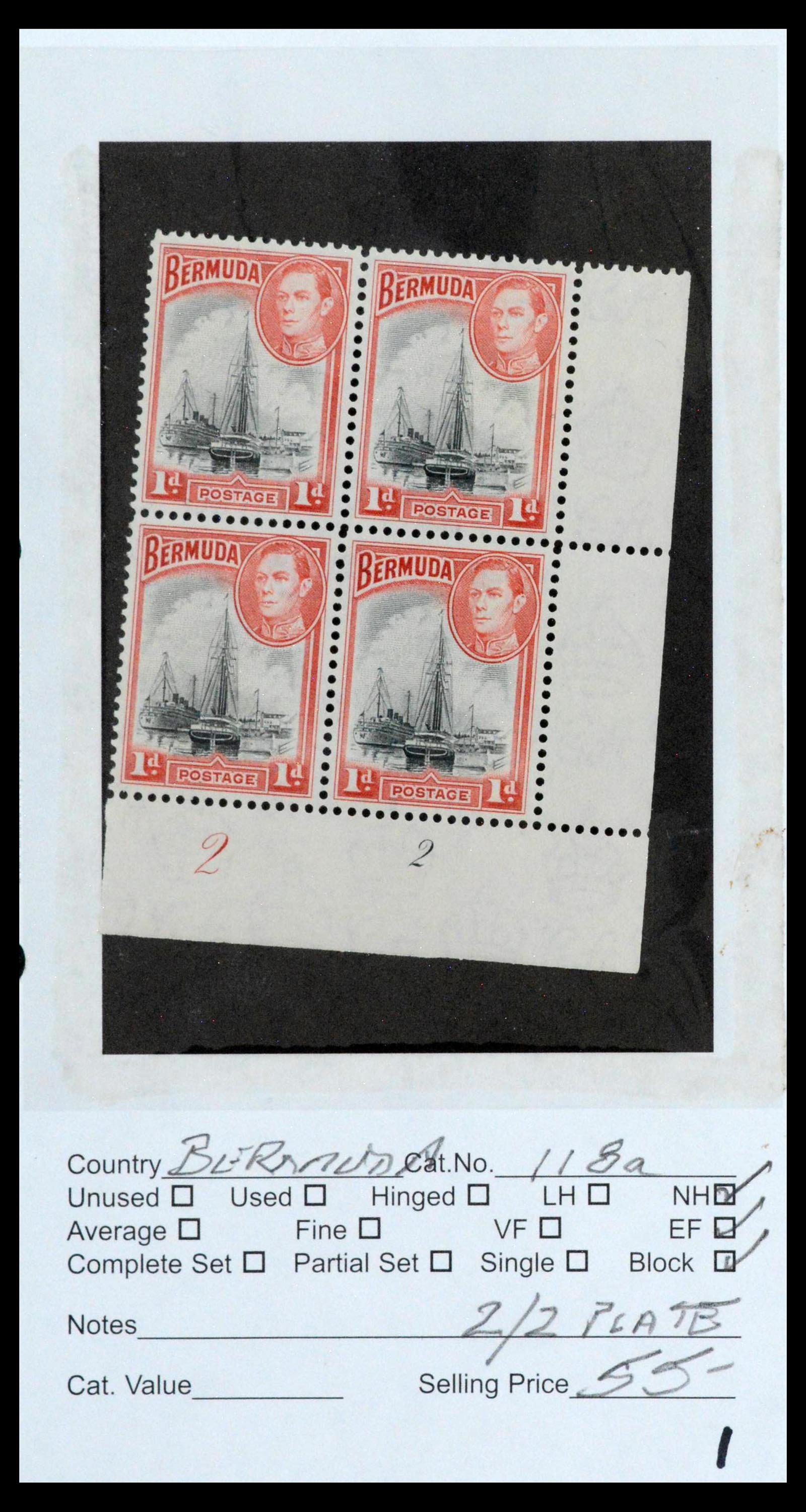 39118 0060 - Postzegelverzameling 39118 Bermuda 1875-1953.