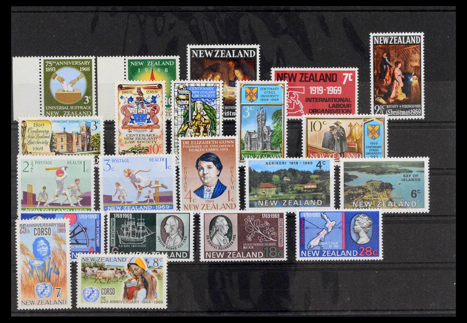 39120 0021 - Postzegelverzameling 39120 Nieuw Zeeland 1857-1969.