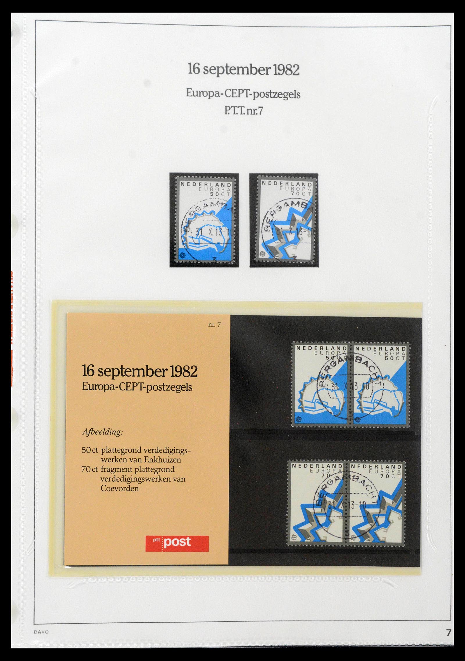 39121 0007 - Stamp collection 39121 Netherlands presentationpacks 1982-2001.