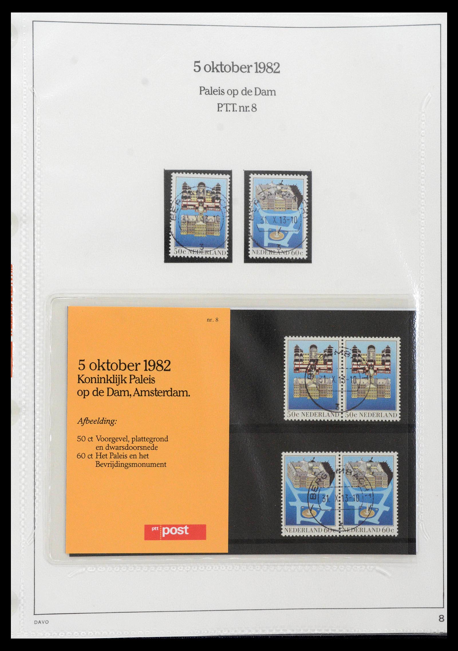 39121 0008 - Stamp collection 39121 Netherlands presentationpacks 1982-2001.