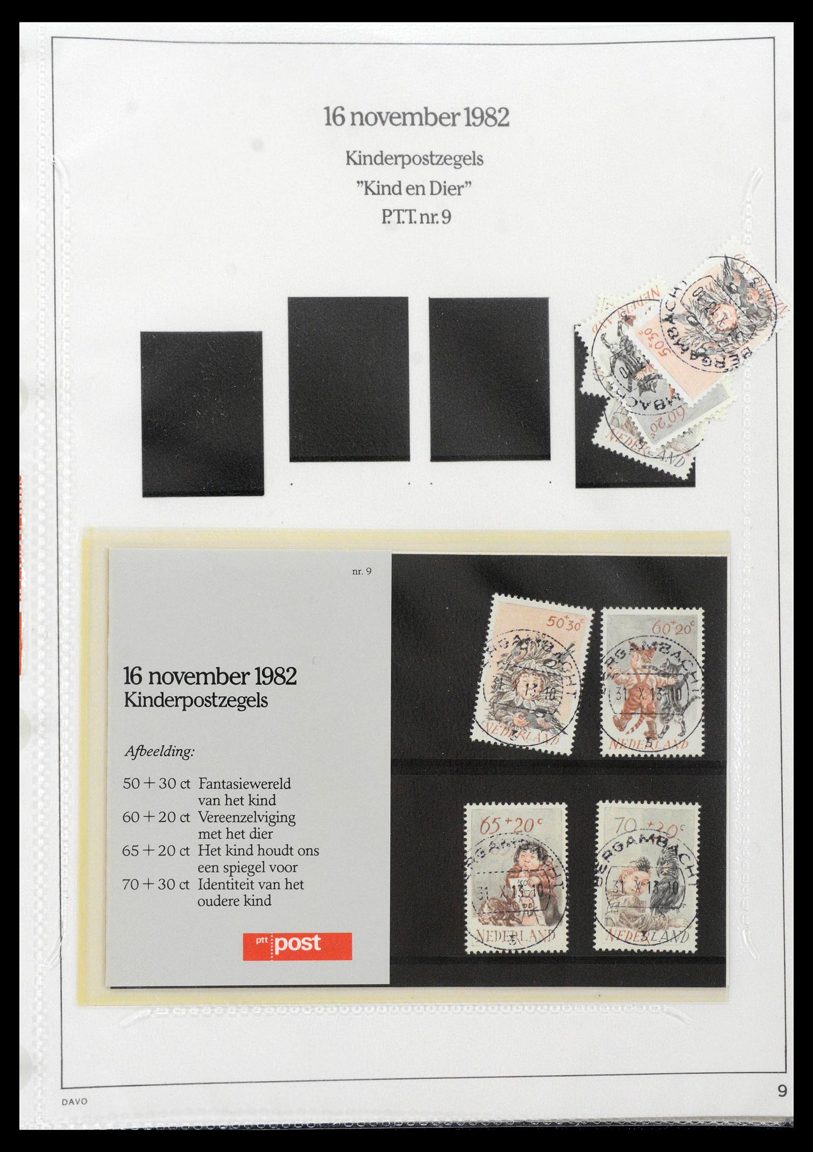 39121 0009 - Postzegelverzameling 39121 Nederland PTT-mapjes 1982-2001.