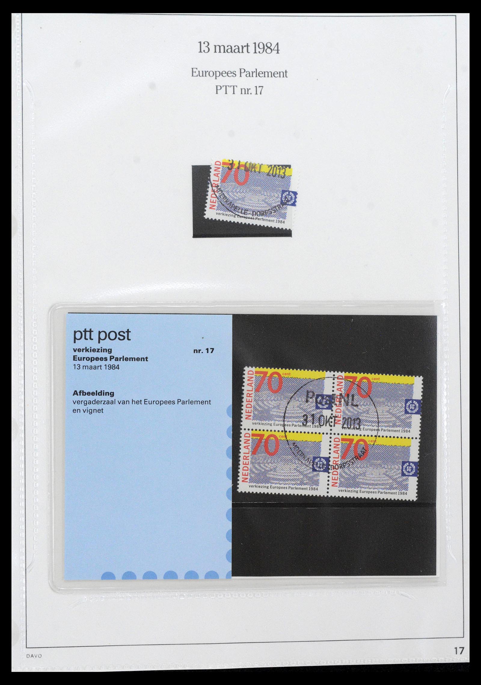 39121 0017 - Stamp collection 39121 Netherlands presentationpacks 1982-2001.
