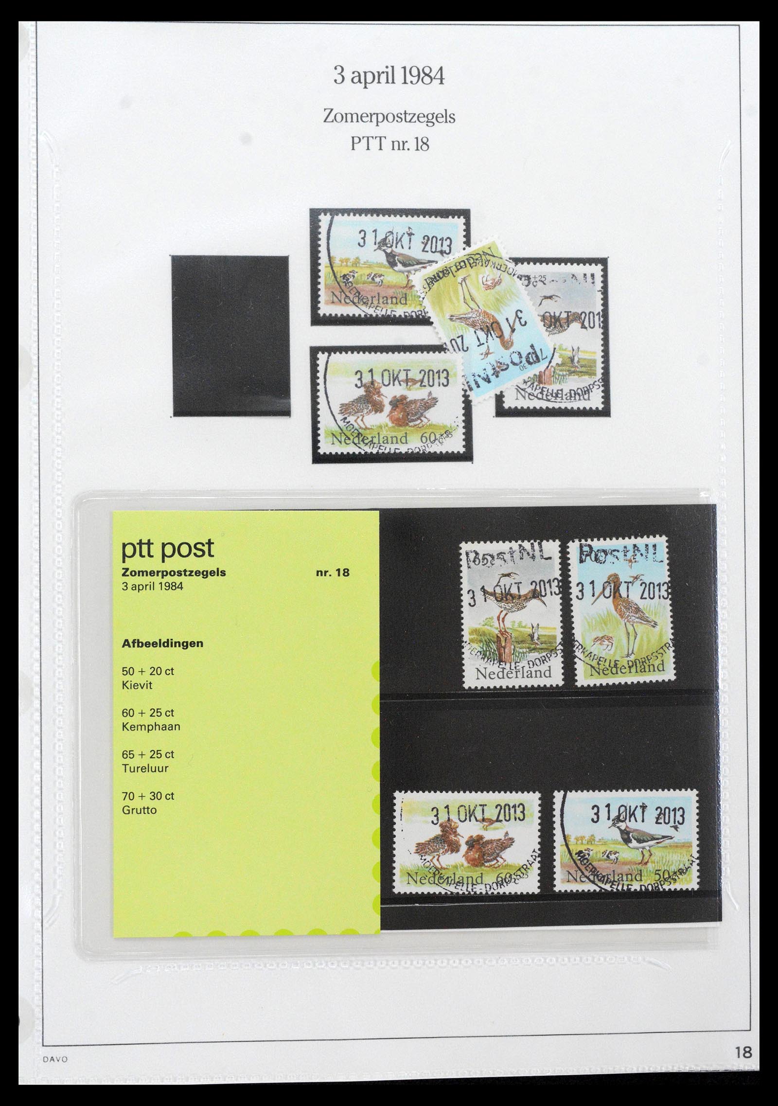 39121 0018 - Postzegelverzameling 39121 Nederland PTT-mapjes 1982-2001.
