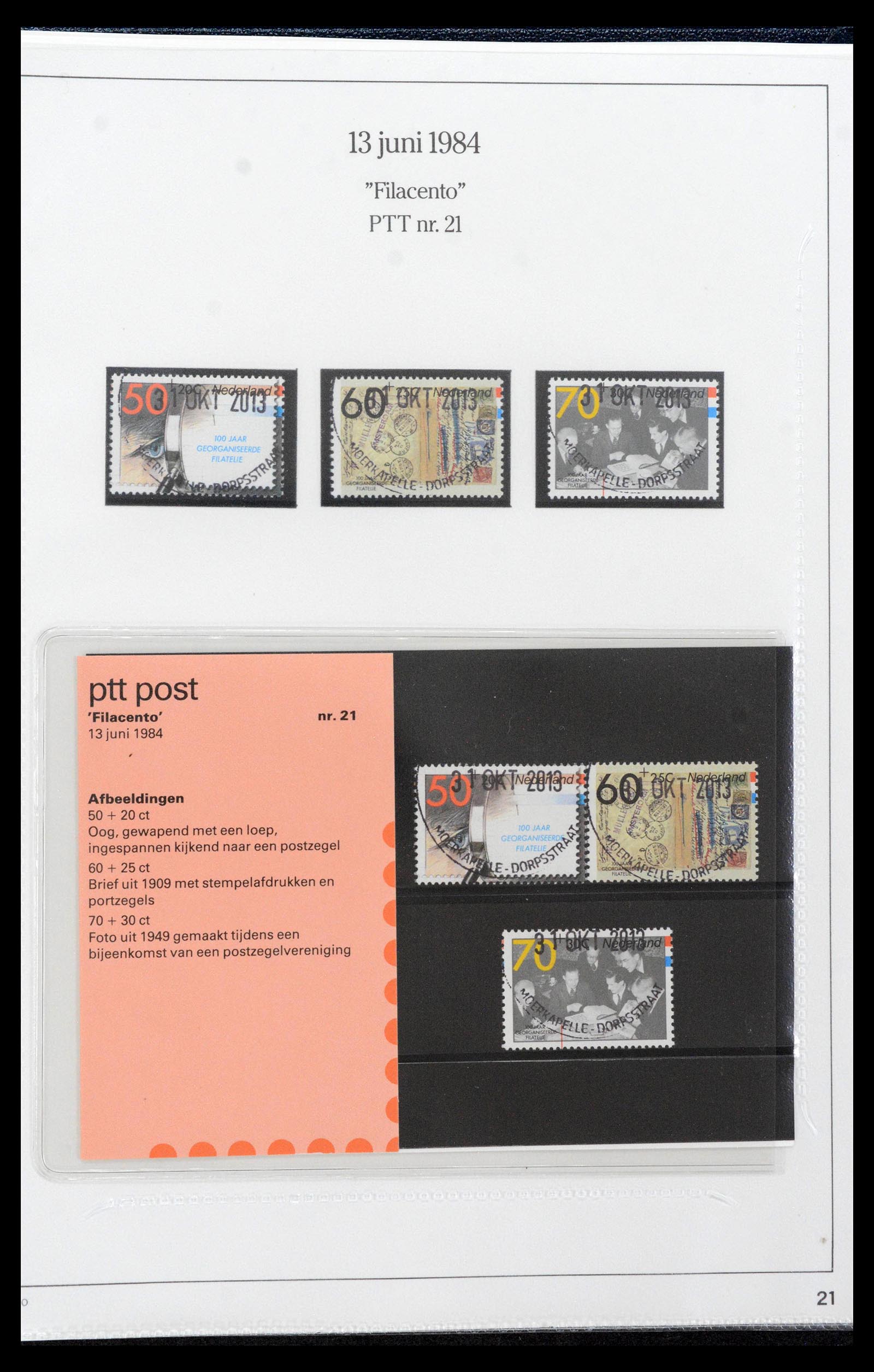 39121 0021 - Postzegelverzameling 39121 Nederland PTT-mapjes 1982-2001.