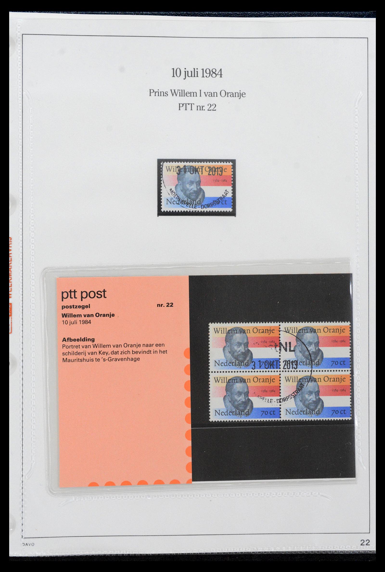 39121 0022 - Postzegelverzameling 39121 Nederland PTT-mapjes 1982-2001.