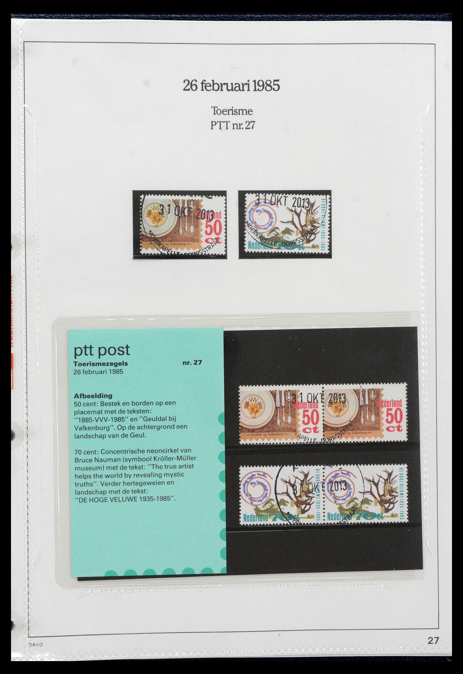39121 0027 - Postzegelverzameling 39121 Nederland PTT-mapjes 1982-2001.