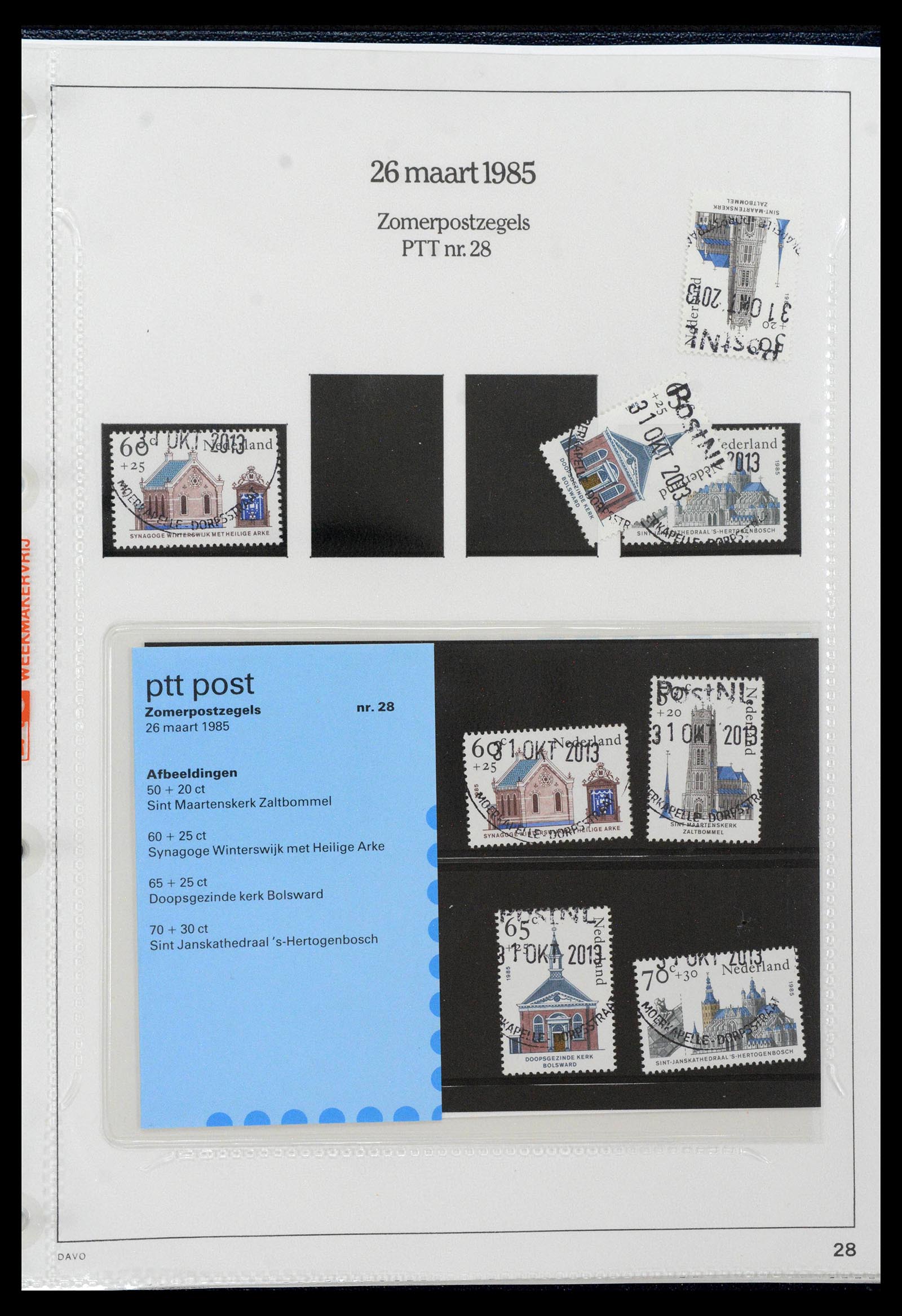 39121 0028 - Postzegelverzameling 39121 Nederland PTT-mapjes 1982-2001.