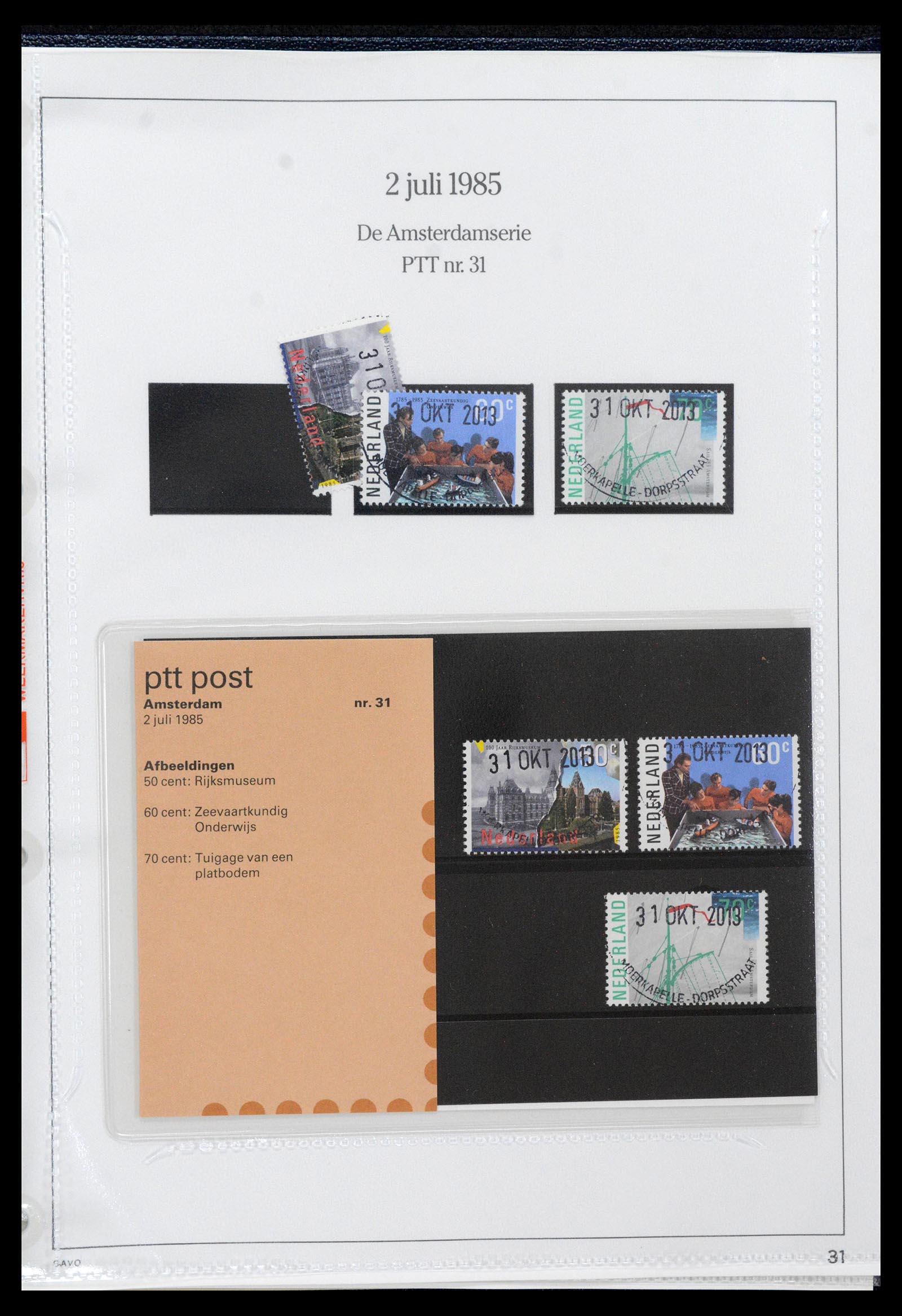 39121 0031 - Postzegelverzameling 39121 Nederland PTT-mapjes 1982-2001.