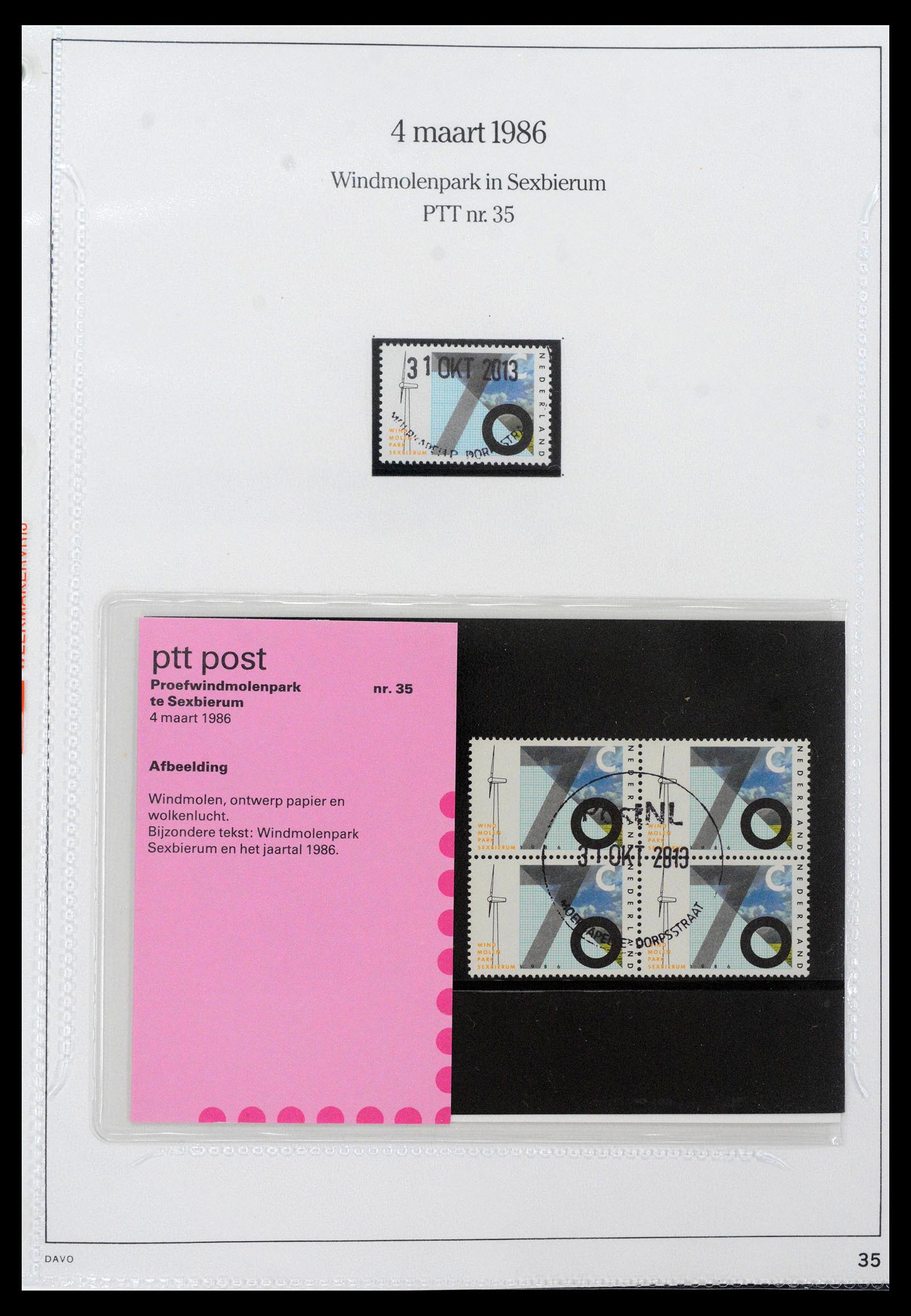 39121 0035 - Postzegelverzameling 39121 Nederland PTT-mapjes 1982-2001.