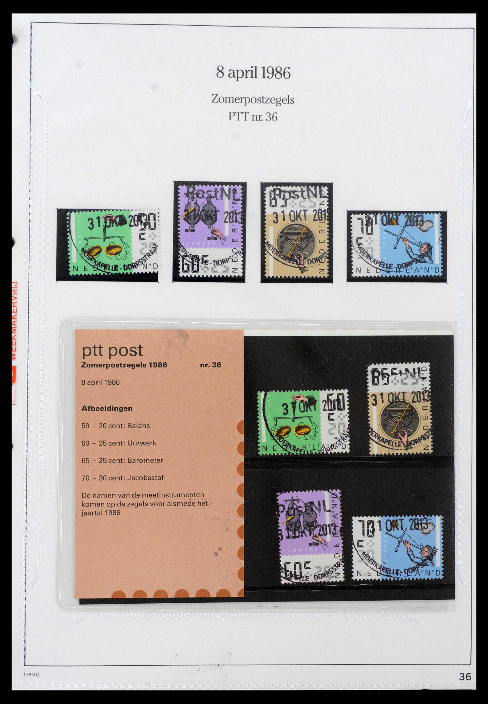 39121 0036 - Postzegelverzameling 39121 Nederland PTT-mapjes 1982-2001.