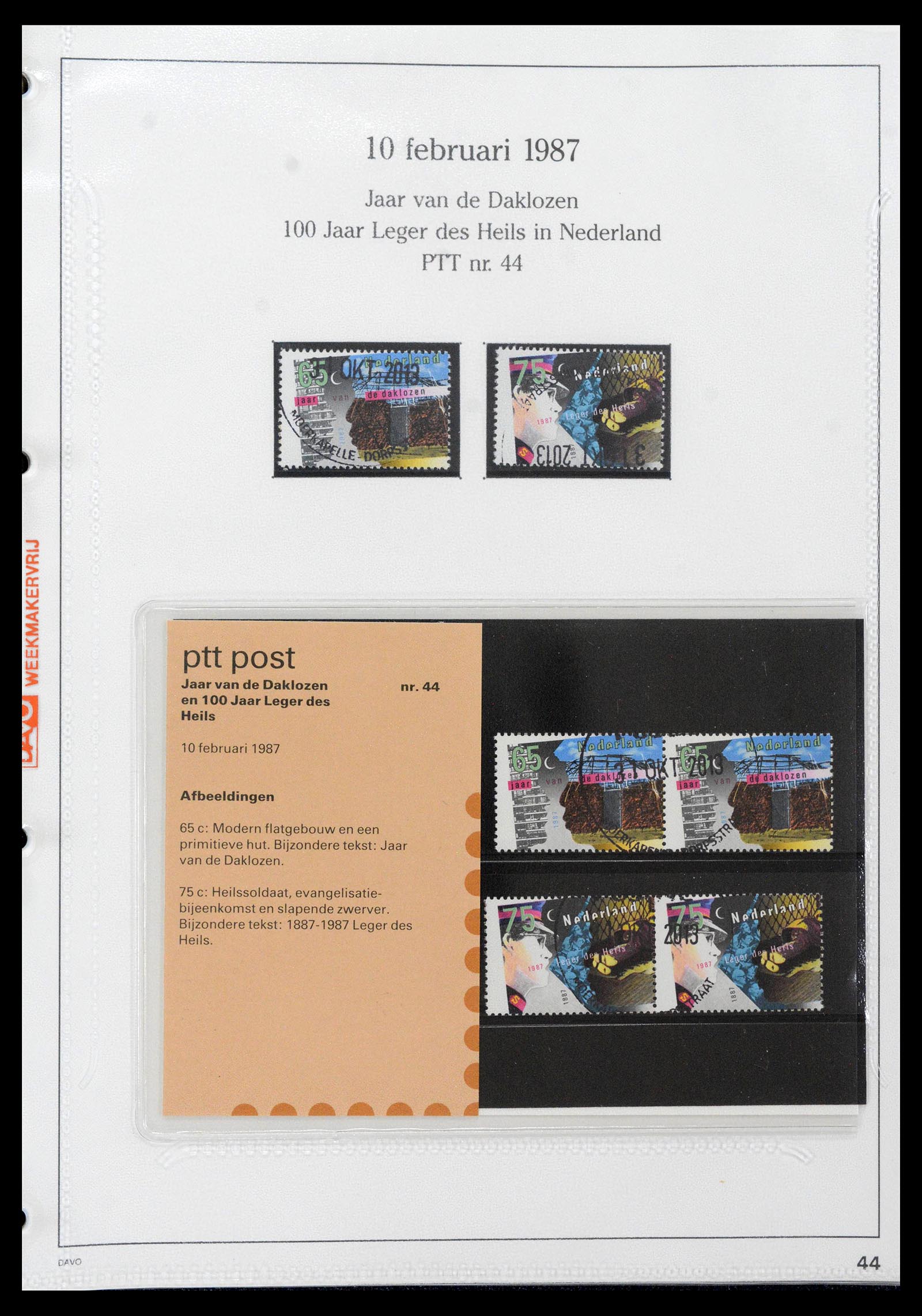 39121 0044 - Stamp collection 39121 Netherlands presentationpacks 1982-2001.
