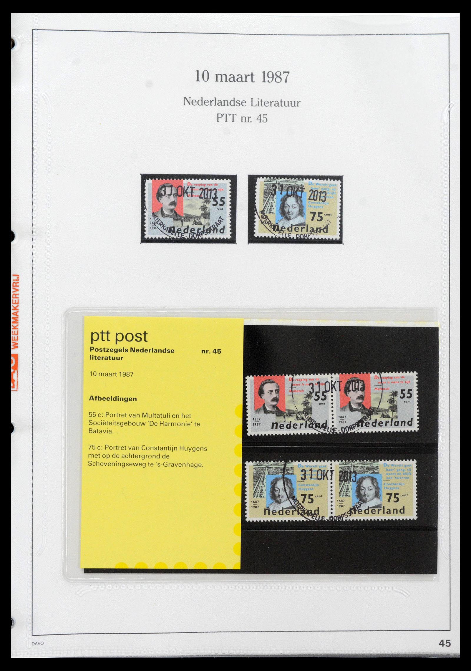 39121 0045 - Stamp collection 39121 Netherlands presentationpacks 1982-2001.