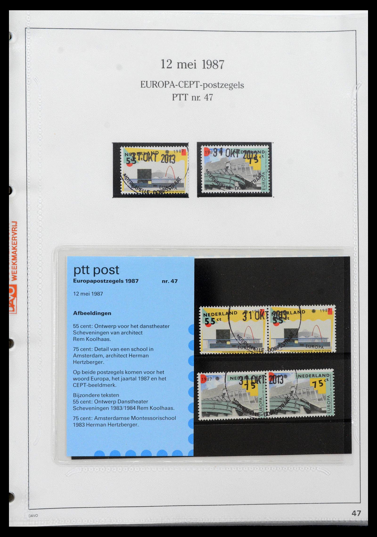 39121 0047 - Stamp collection 39121 Netherlands presentationpacks 1982-2001.