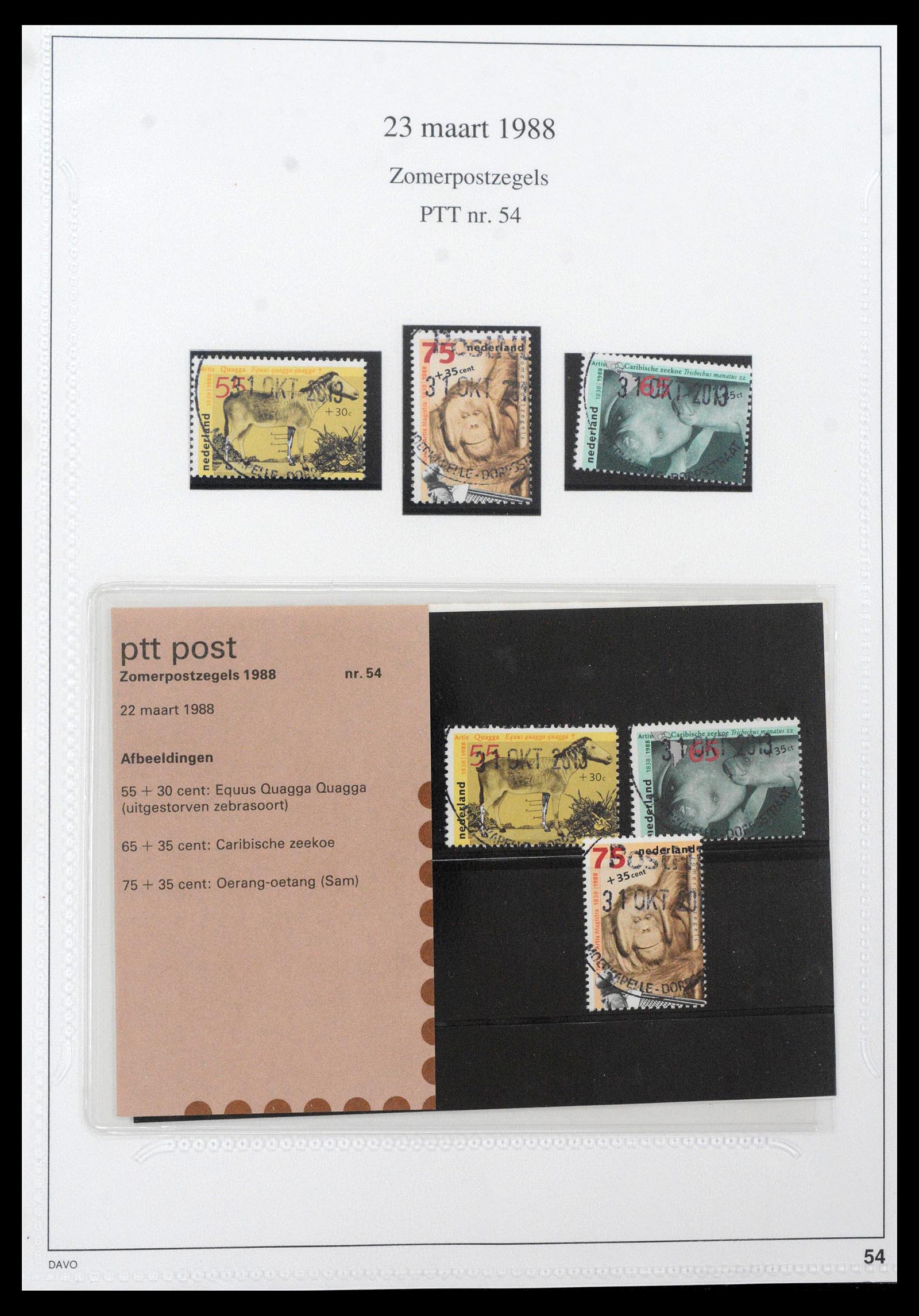 39121 0054 - Stamp collection 39121 Netherlands presentationpacks 1982-2001.