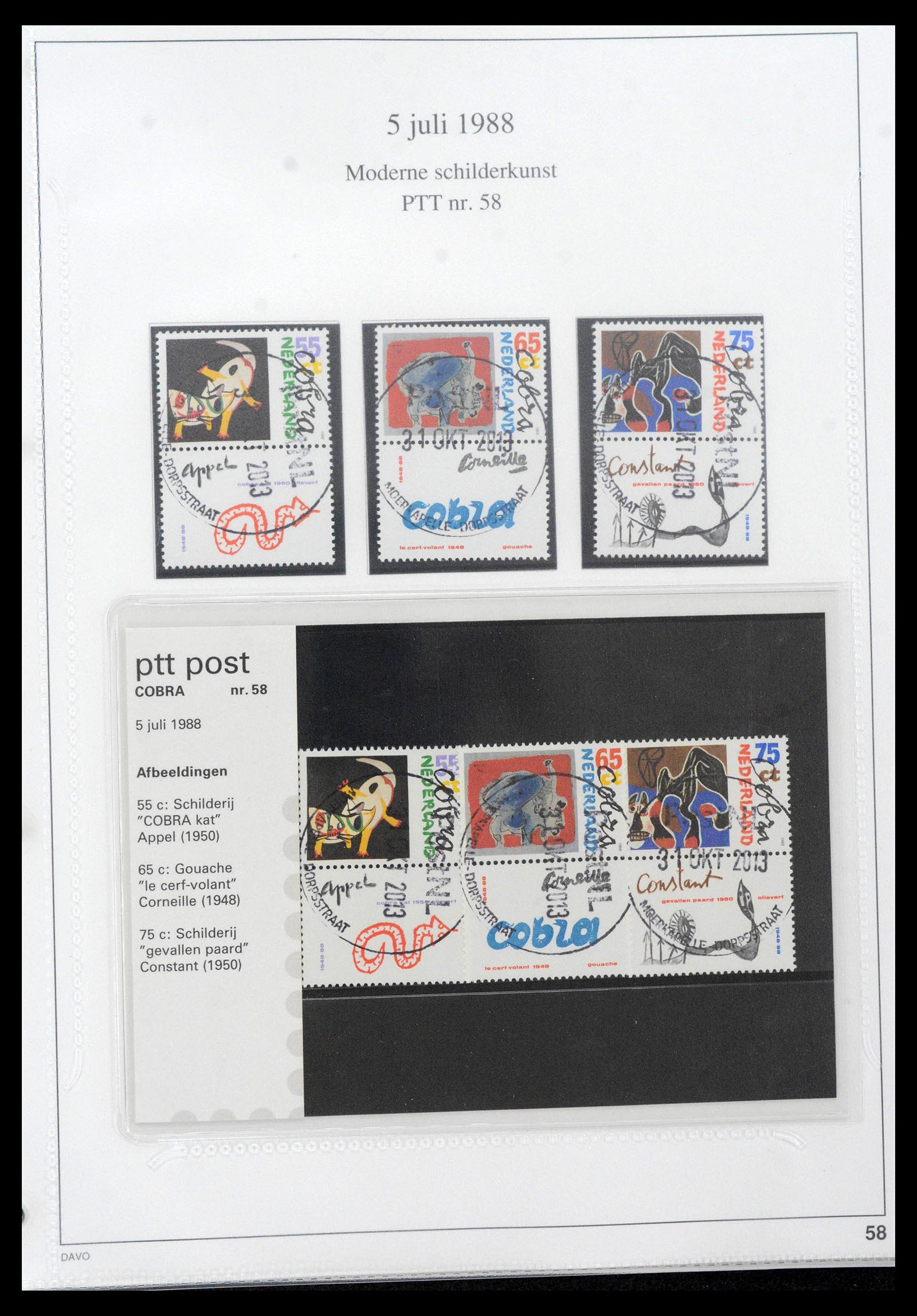 39121 0058 - Stamp collection 39121 Netherlands presentationpacks 1982-2001.