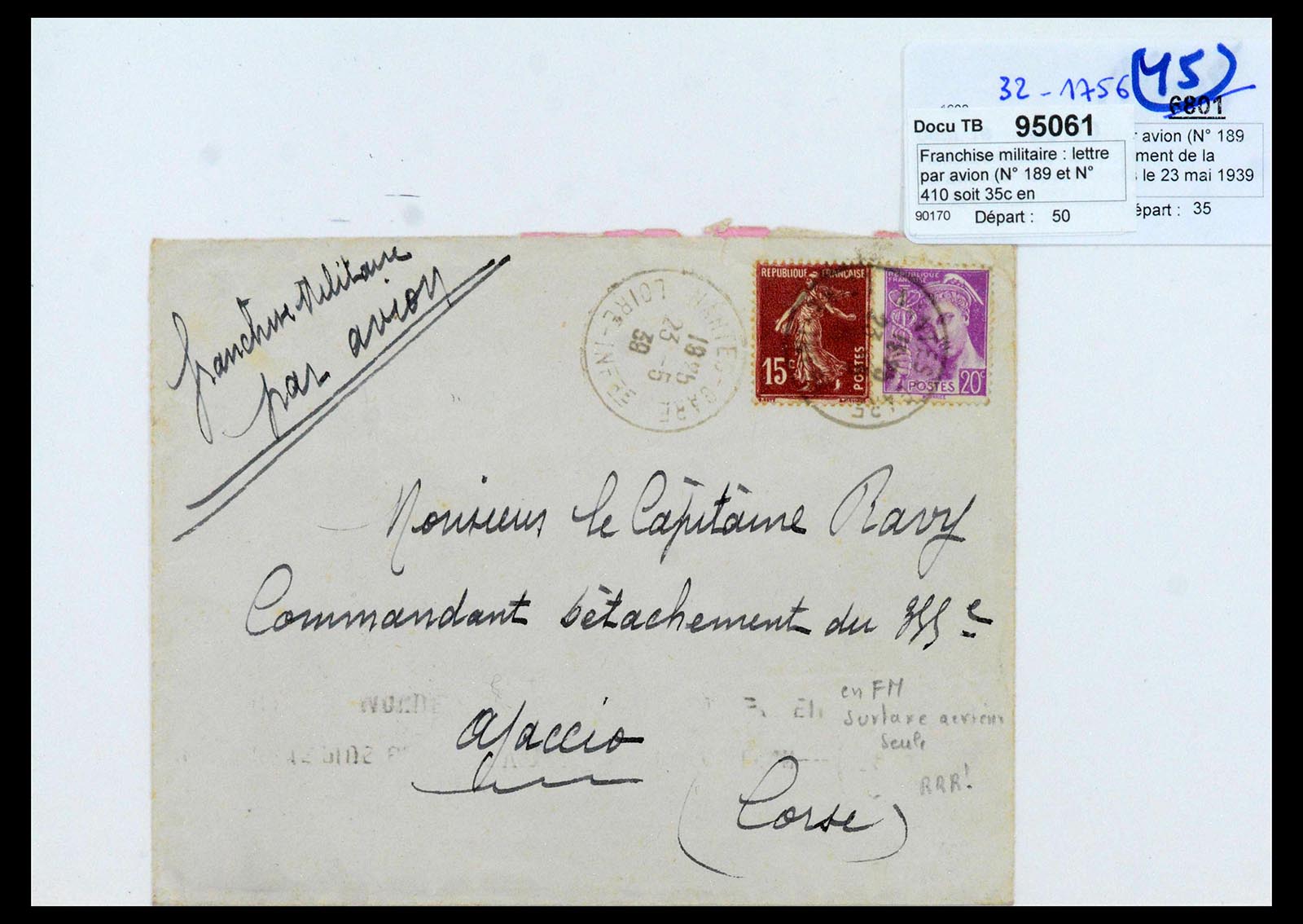 39122 0001 - Postzegelverzameling 39122 Frankrijk brieven 1870-1960.
